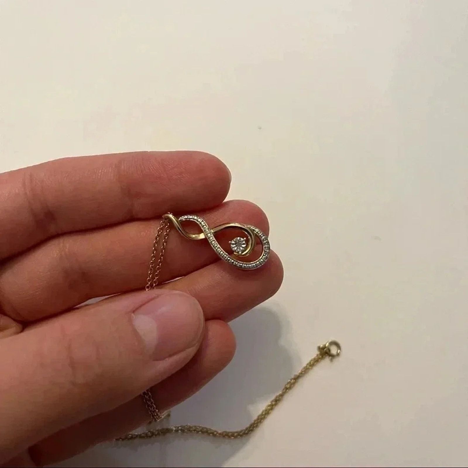 Other Diamond Swirl Gold Plated 925 Sterling Silver Pendant 18" Size ONE SIZE - 6 Thumbnail