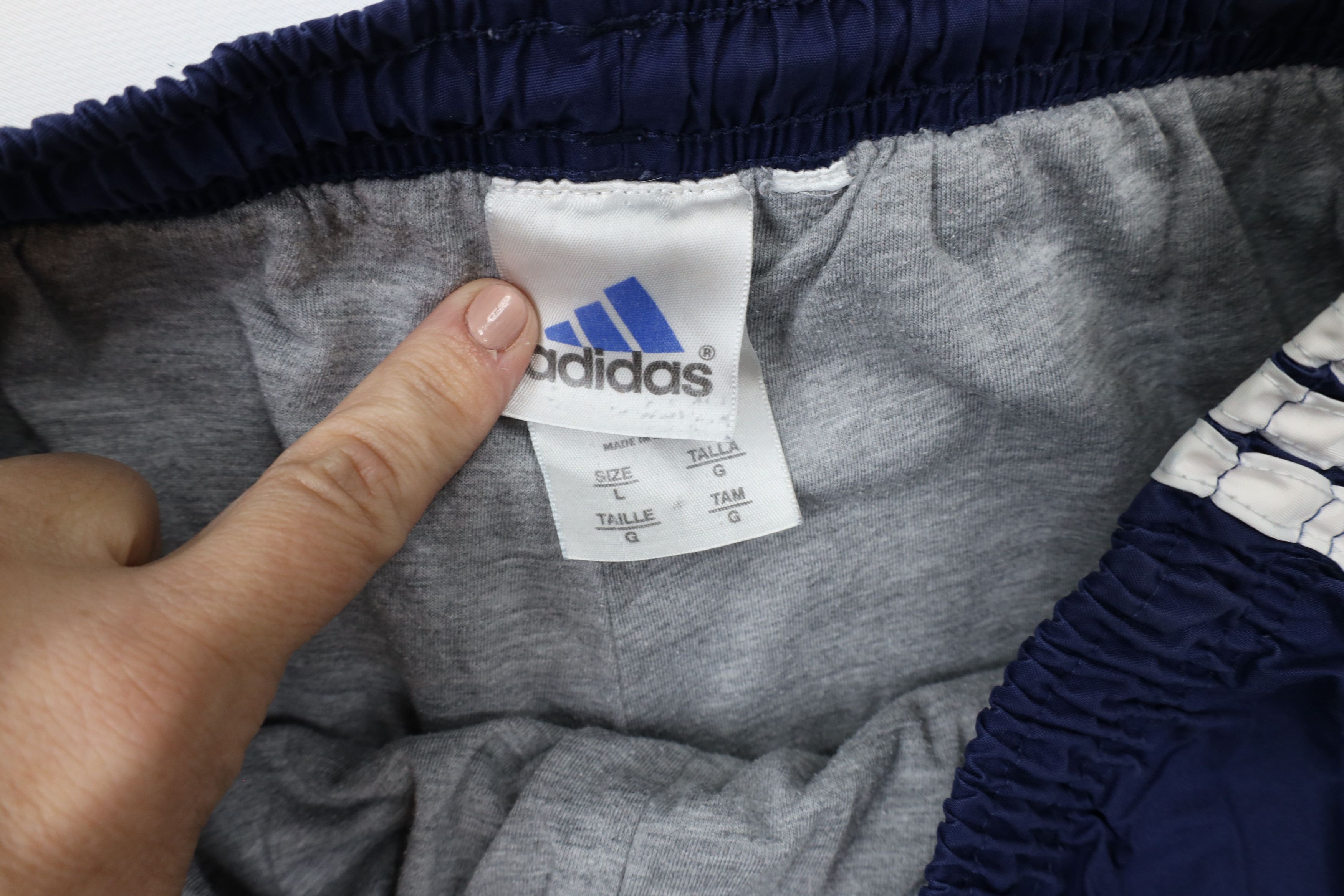 Adidas × Vintage Vintage 90s Adidas Out Striped Lined Wide Leg Pants Blue Size US 36 / EU 52 - 9 Thumbnail