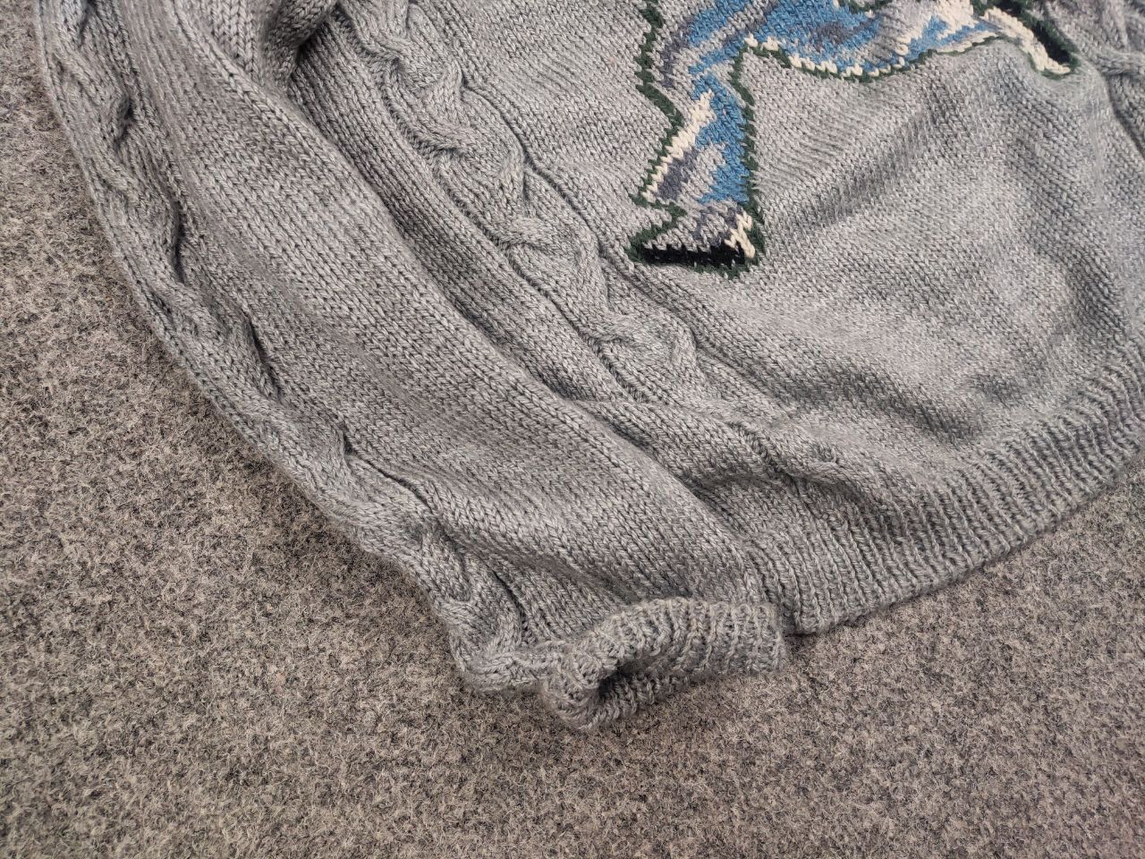 Japanese Brand Vintage 90's handmade Knit Sweater with big tennis player Size US S / EU 44-46 / 1 - 6 Thumbnail