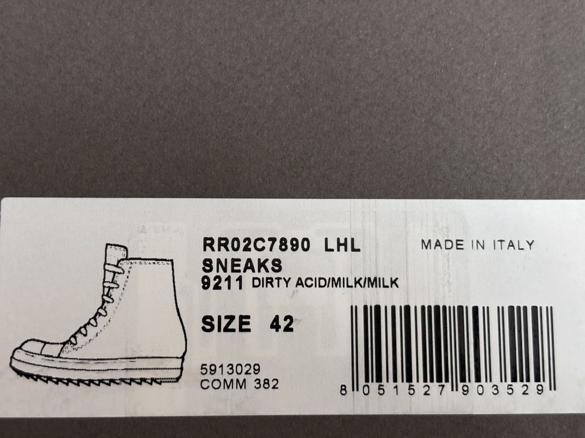 Rick Owens Rick Owens Sneaks Dirty Acid/Milk EU42 Size US 9 / EU 42 - 5 Thumbnail