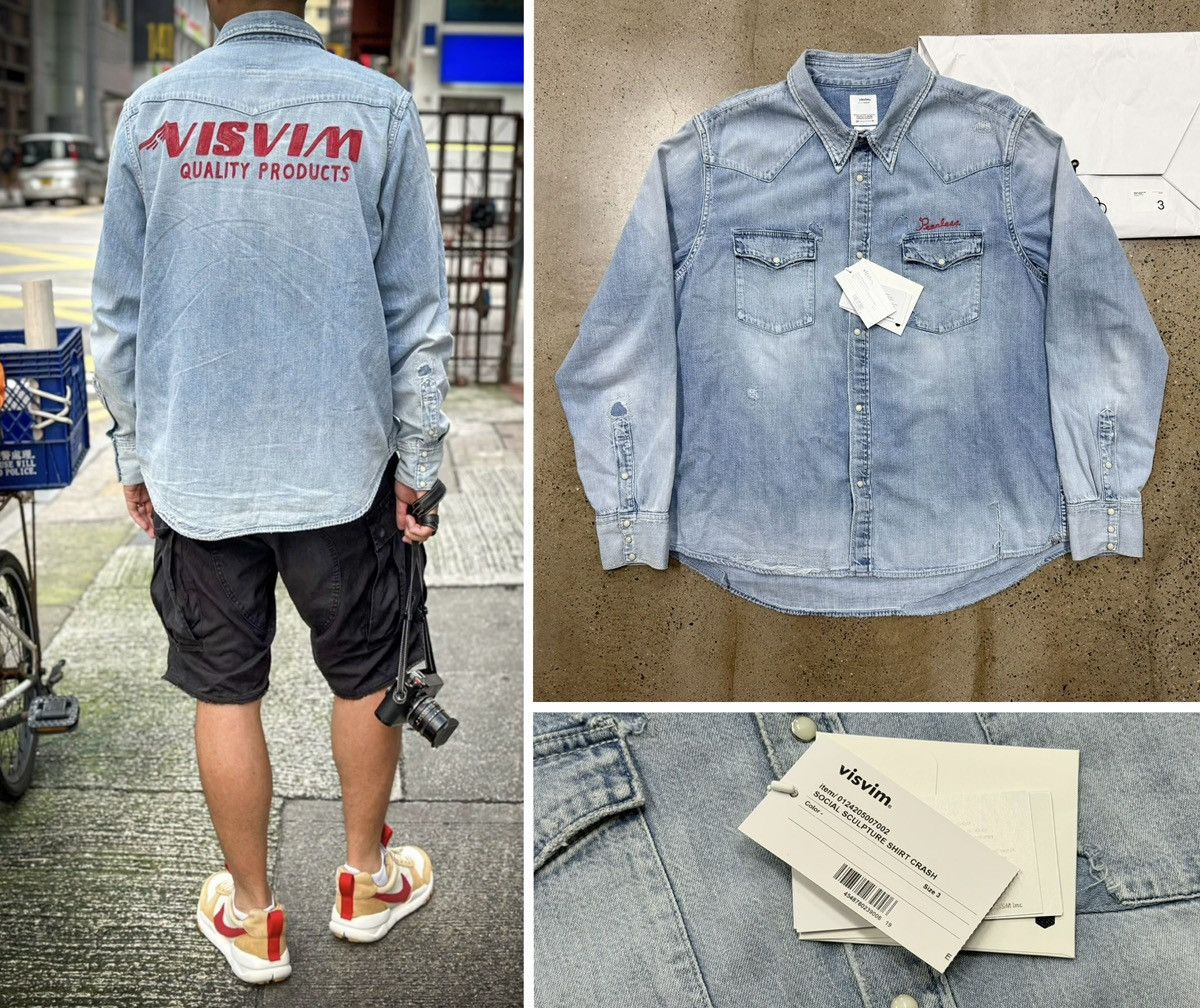 Visvim visvim SOCIAL SCULPTURE SHIRT DMGD 3 | Grailed