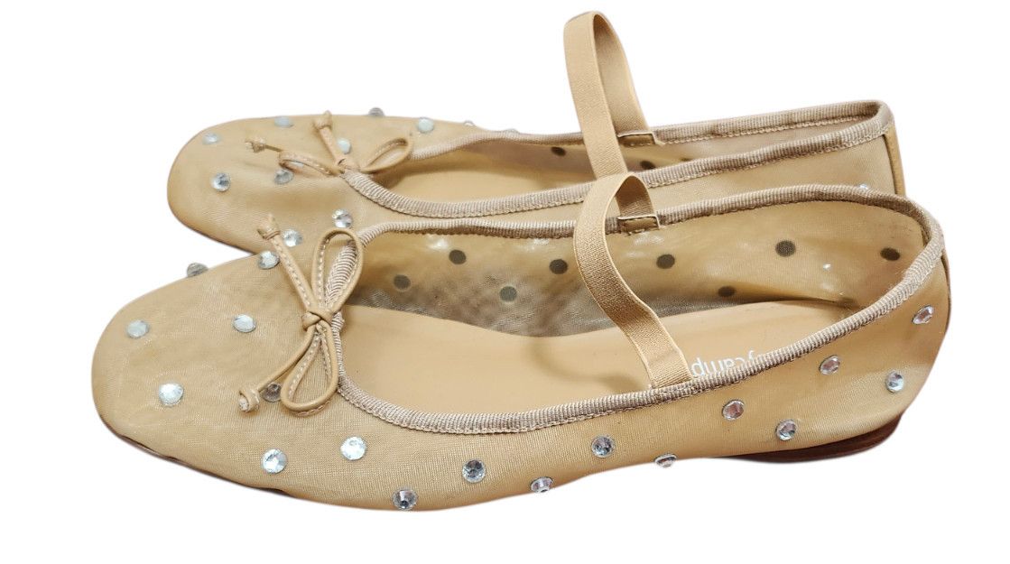 Jeffrey Campbell Jeffrey Campbell Mesh Ballet Flats Mary Jane Rhinestone Size US 7.5 / IT 37.5 - 8 Thumbnail