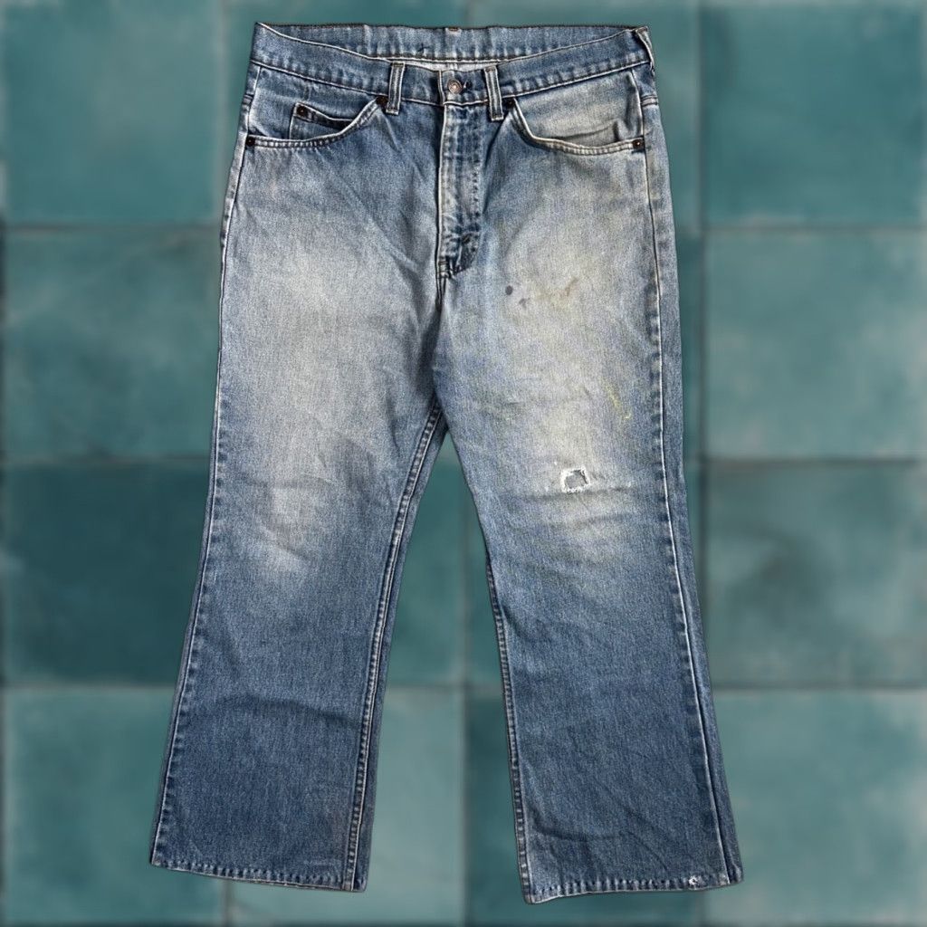 Levi's VINTAGE Levi's 517 Jeans Hand Blue 34x26 Bootcut USA Orange Tab 80s Men Regular Denim Cotton Jeans Classic Wide Worn Size US 34 / EU 50 - 1 Thumbnail