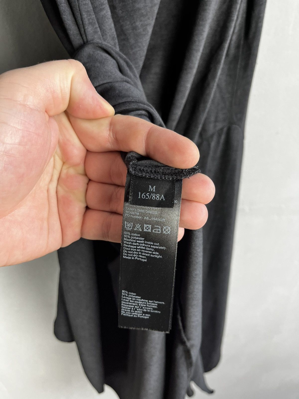 Allsaints AllSaints Tany Loire Asymmetric Dress Washed Black Size M / US 6-8 / IT 42-44 - 15 Thumbnail