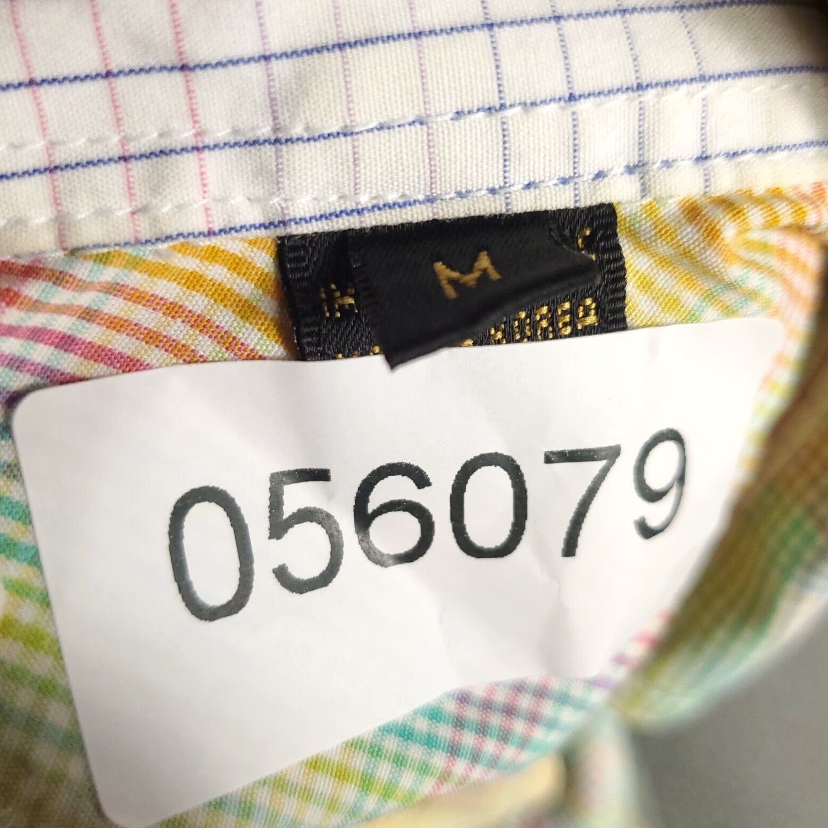 BUGATCHI Bugatchi Uomo Shirt Mens Medium Yellow Green Red Plaid Button-Up Long Sleeve Size US M / EU 48-50 / 2 - 8 Thumbnail