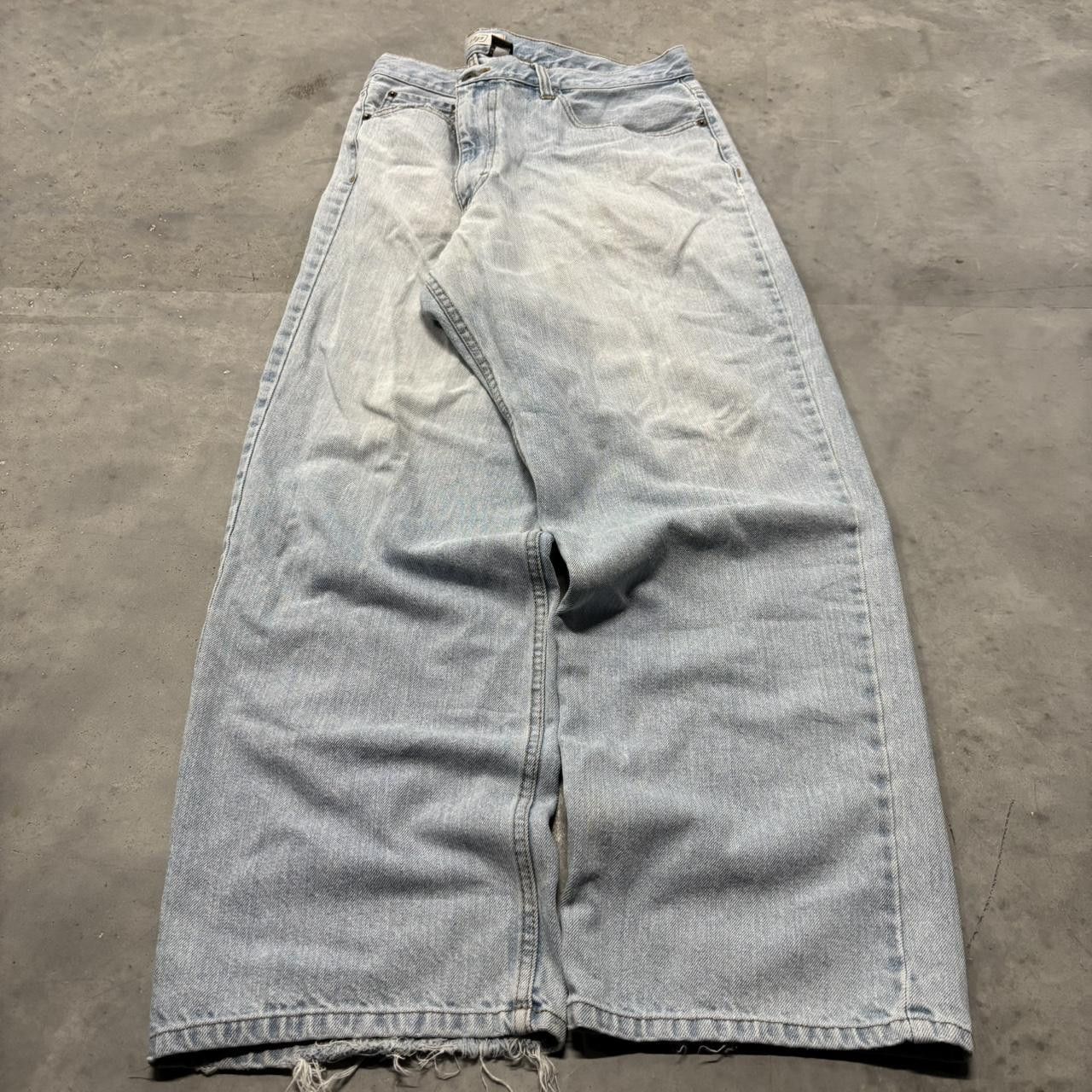 Japanese Brand × Vintage Crazy Vintage Y2K/2000s Baggy Light Wash Skater Denim Jeans! Size US 40 / EU 56 - 3 Thumbnail