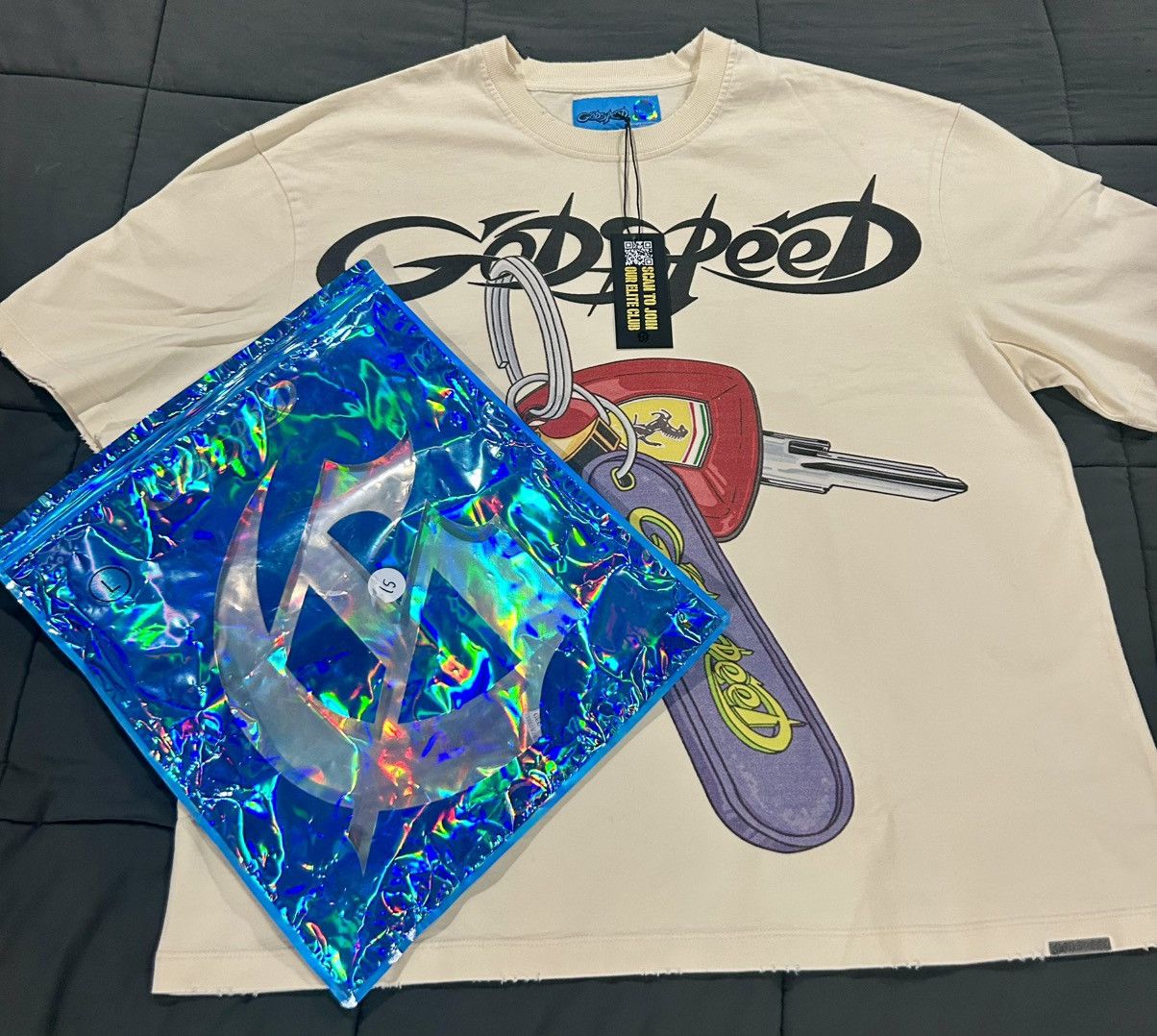 Godspeed Godspeed New York K.O.D. NextGen Graphic T-Shirt- Bone/Cream Size US L / EU 52-54 / 3 - 12 Thumbnail
