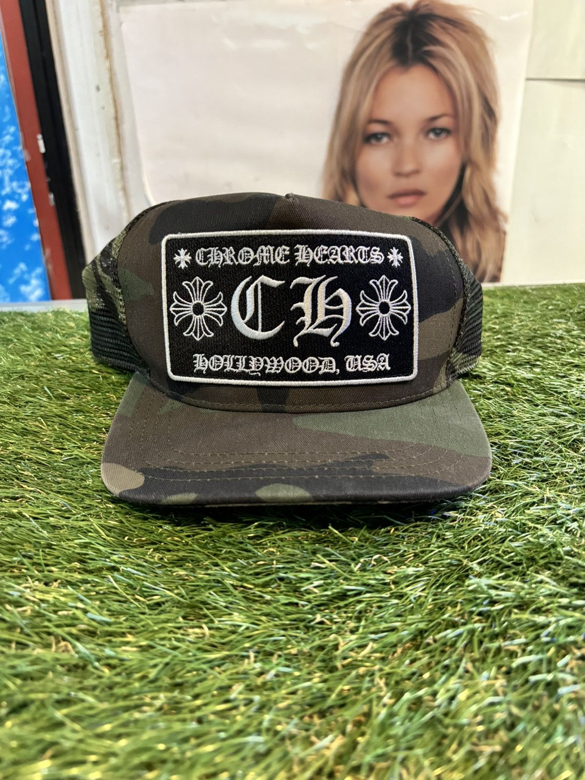 Chrome Hearts Hollywood Camo Trucker Snapback Hats
