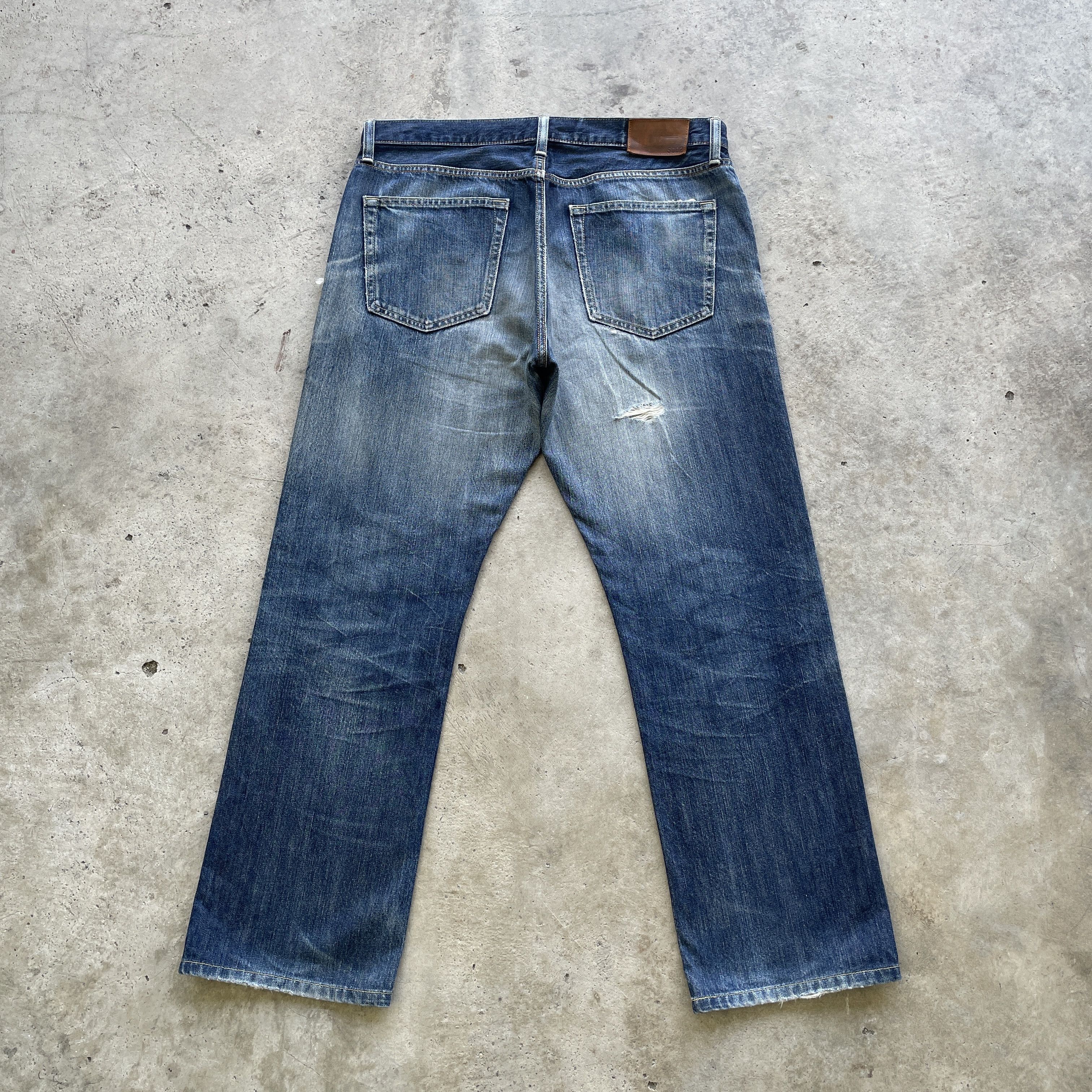 Japanese Brand W35 VINTAGE JAPANESE DISTRESSED JEANS STONEWASH FADED PANTS Size US 35 - 13 Thumbnail