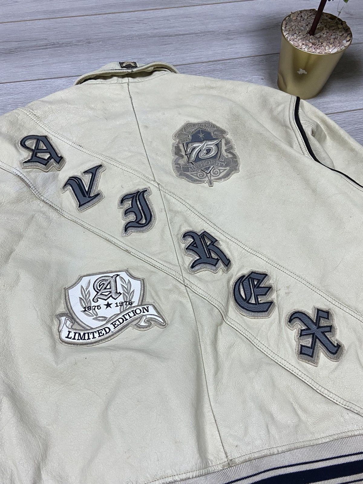 Avirex Avirex vintage Leather Jacket distressed New York big logo Size US XXL / EU 58 / 5 - 10 Thumbnail