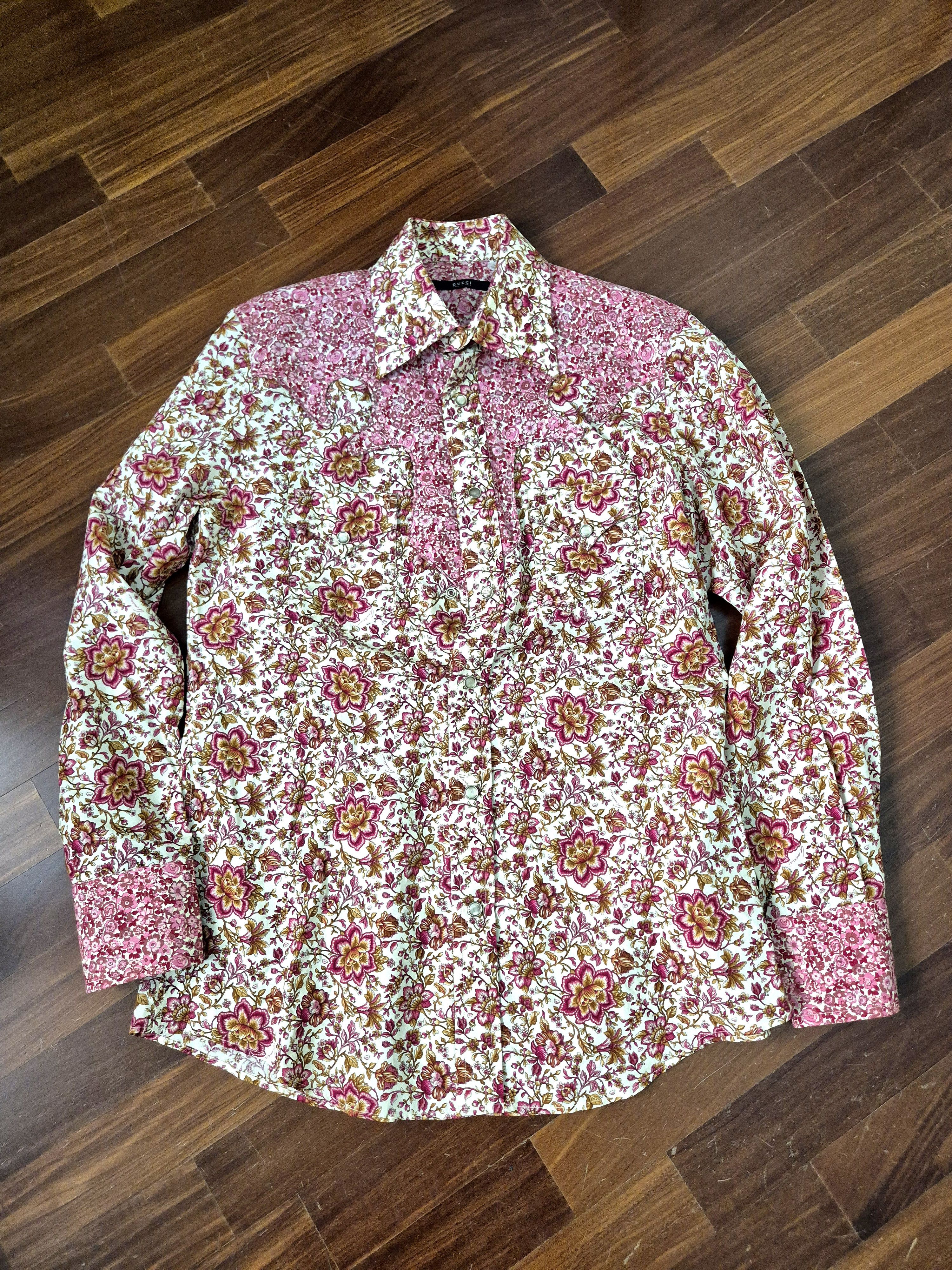Gucci Gucci Tom ford floral western shirt. Size US L / EU 52-54 / 3 - 3 Thumbnail