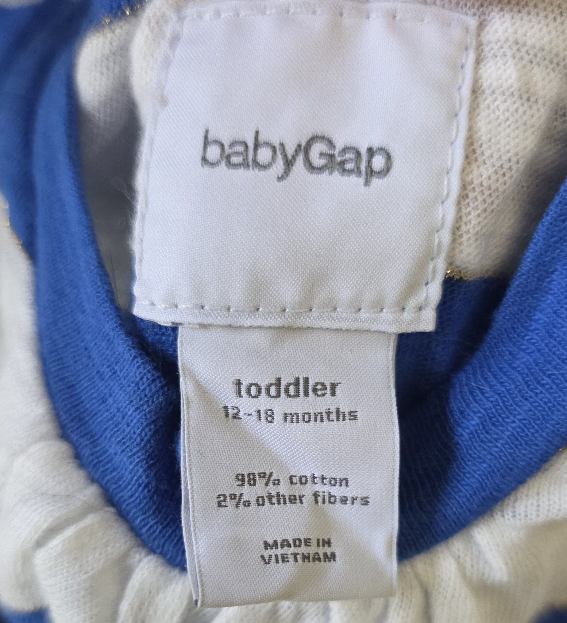 Gap NWT Baby GAP Girl's Blue White Gold Stripe Tank 12-18 Months Size ONE SIZE - 3 Thumbnail