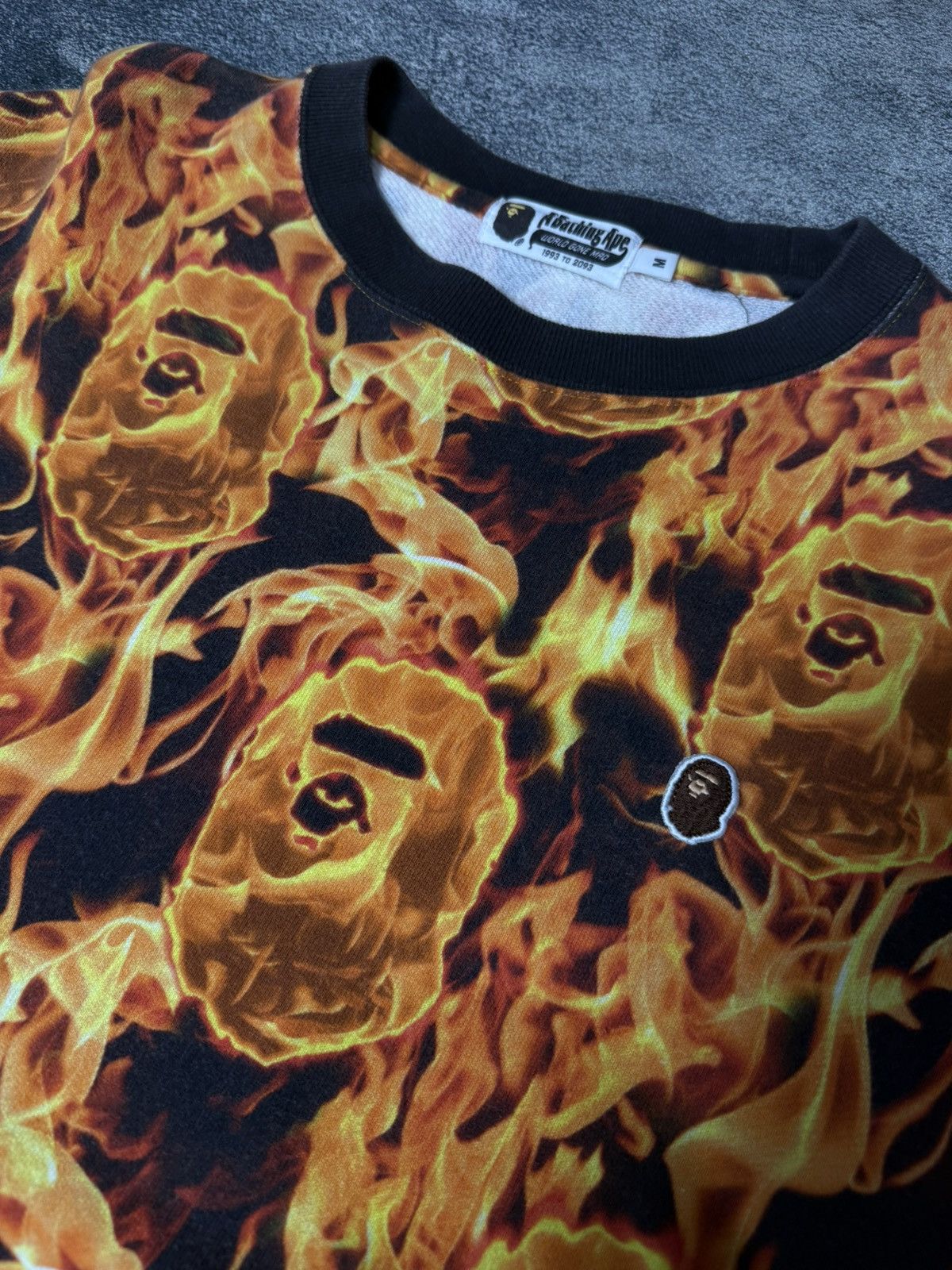 Bape Bape Flame AOP Sweat Shirt Size US M / EU 48-50 / 2 - 5 Thumbnail