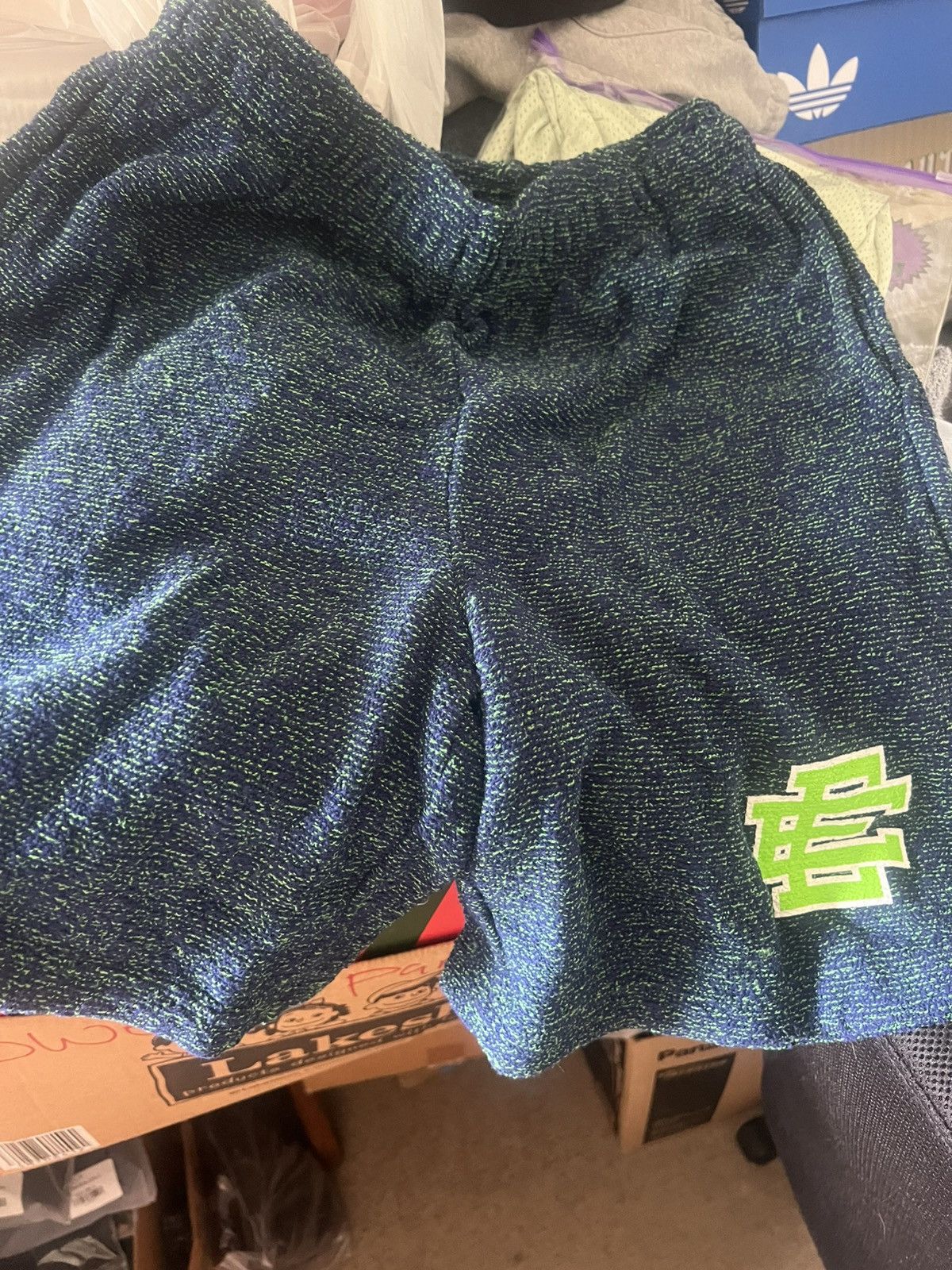 Eric Emanuel Eric Emanuel boucle medium shorts navy & green Size US 30 / EU 46 - 1 Thumbnail