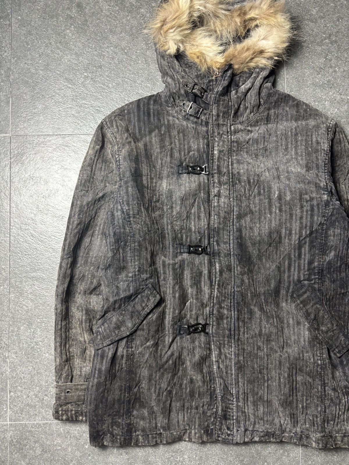 In The Attic 2000s In The Attic Corduroy Gimmick Faux Fur Jacket Size US L / EU 52-54 / 3 - 4 Thumbnail