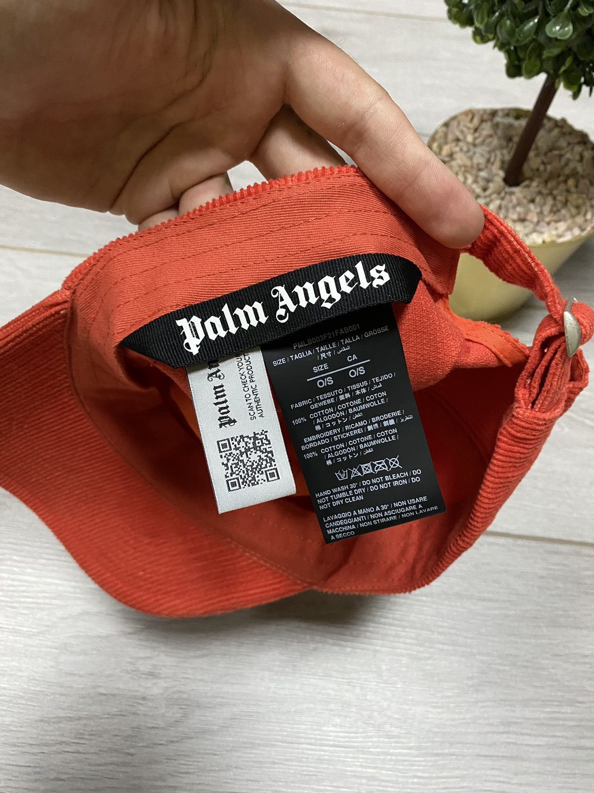 Palm Angels Palm Angels corduroy NEW big logo vintage cap Size ONE SIZE - 4 Thumbnail