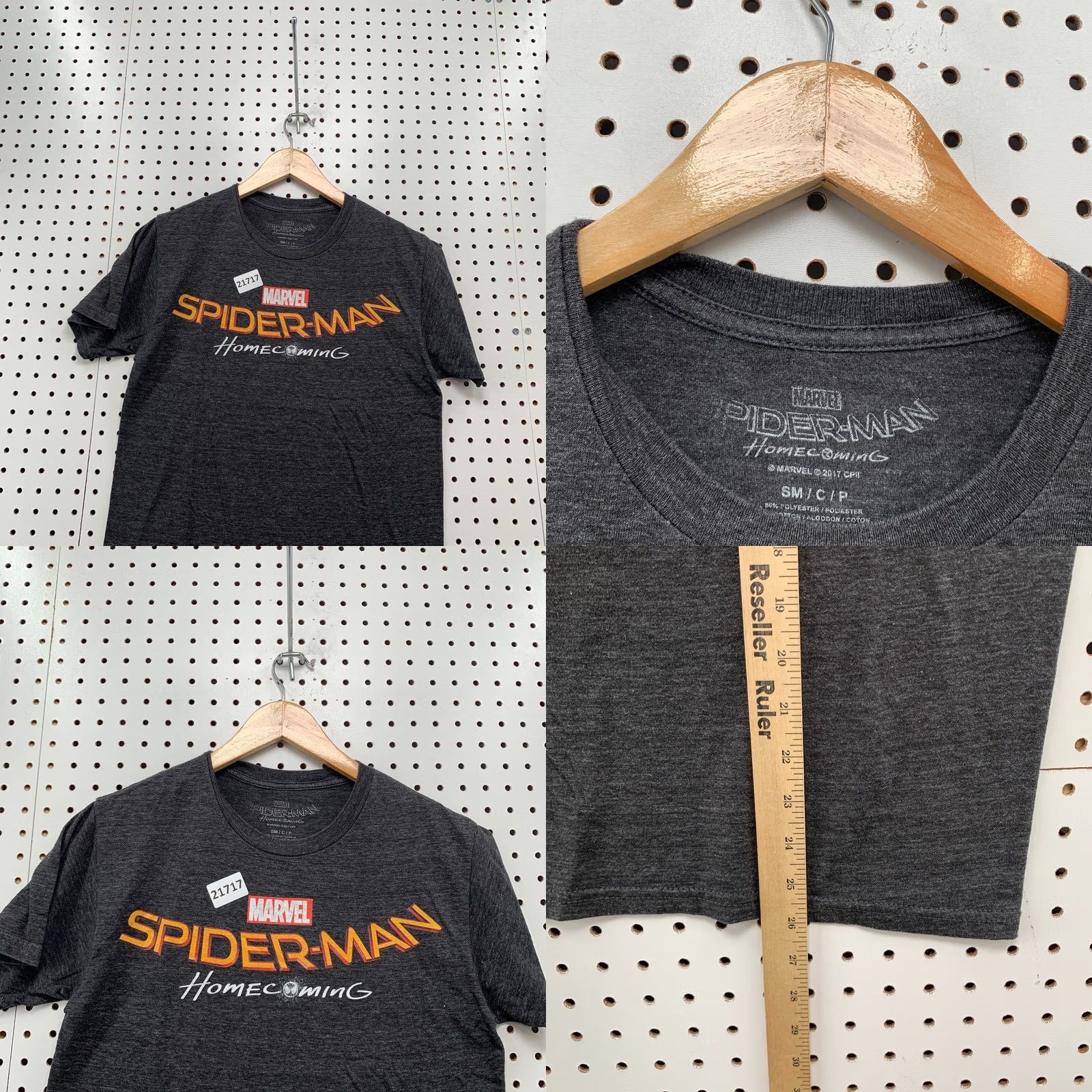 Vintage Spider Man Home Coming Shirt Black Adult Small TEE Marvel Movie 18x26 Comic Mens Size US S / EU 44-46 / 1 - 8 Thumbnail