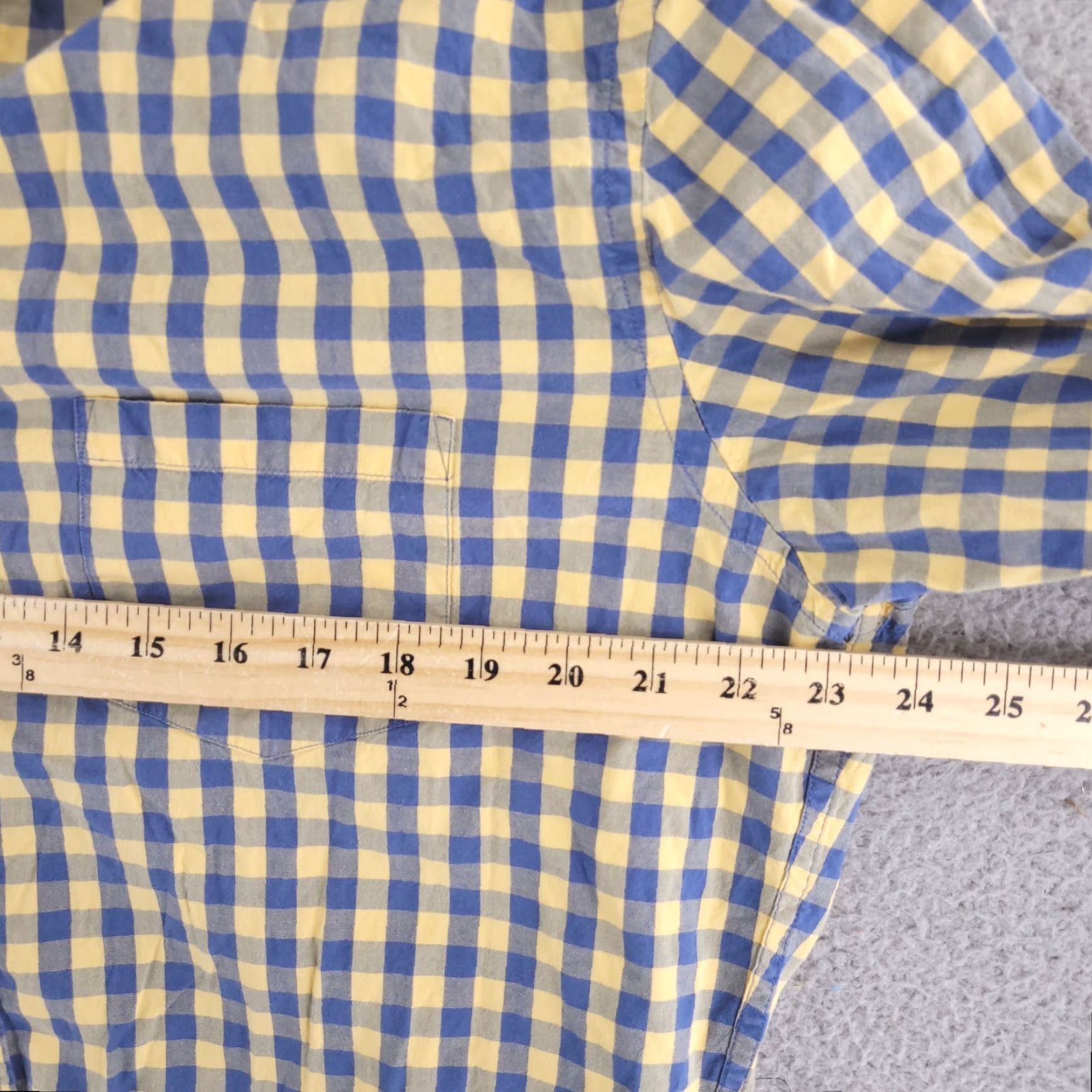 J.Crew J.CREW Shirt Mens XL Slim Fit Check Button-Up Yellow Blue Lightweight Long Sleeve Navy? Size US XL / EU 56 / 4 - 5 Thumbnail