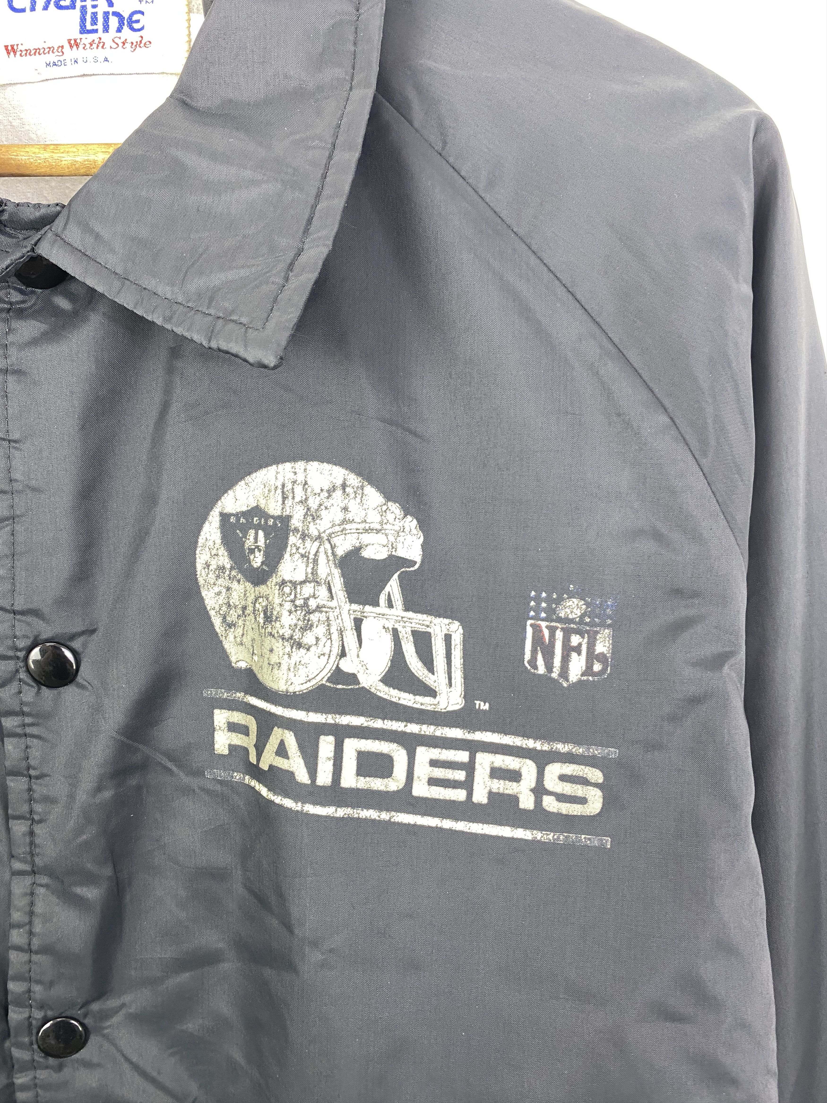 NFL Vintage 90s Raiders Los Angeles Coach Jacket J0089 Size US L / EU 52-54 / 3 - 7 Thumbnail