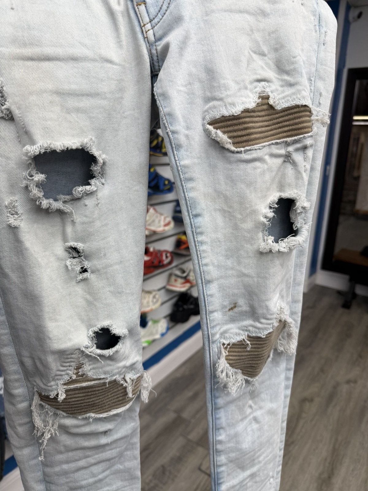 Amiri Amiri MX1 - Beige/Tan (Light Indigo Wash) Size US 28 / EU 44 - 2 Thumbnail