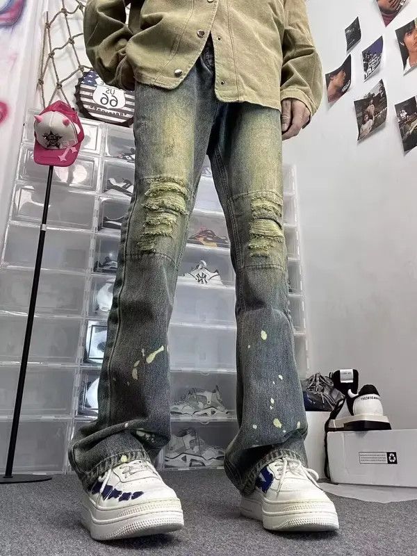 VIBE Vintage washed distressed ripped raw edge rare jeans Size US 32 / EU 48 - 5 Thumbnail