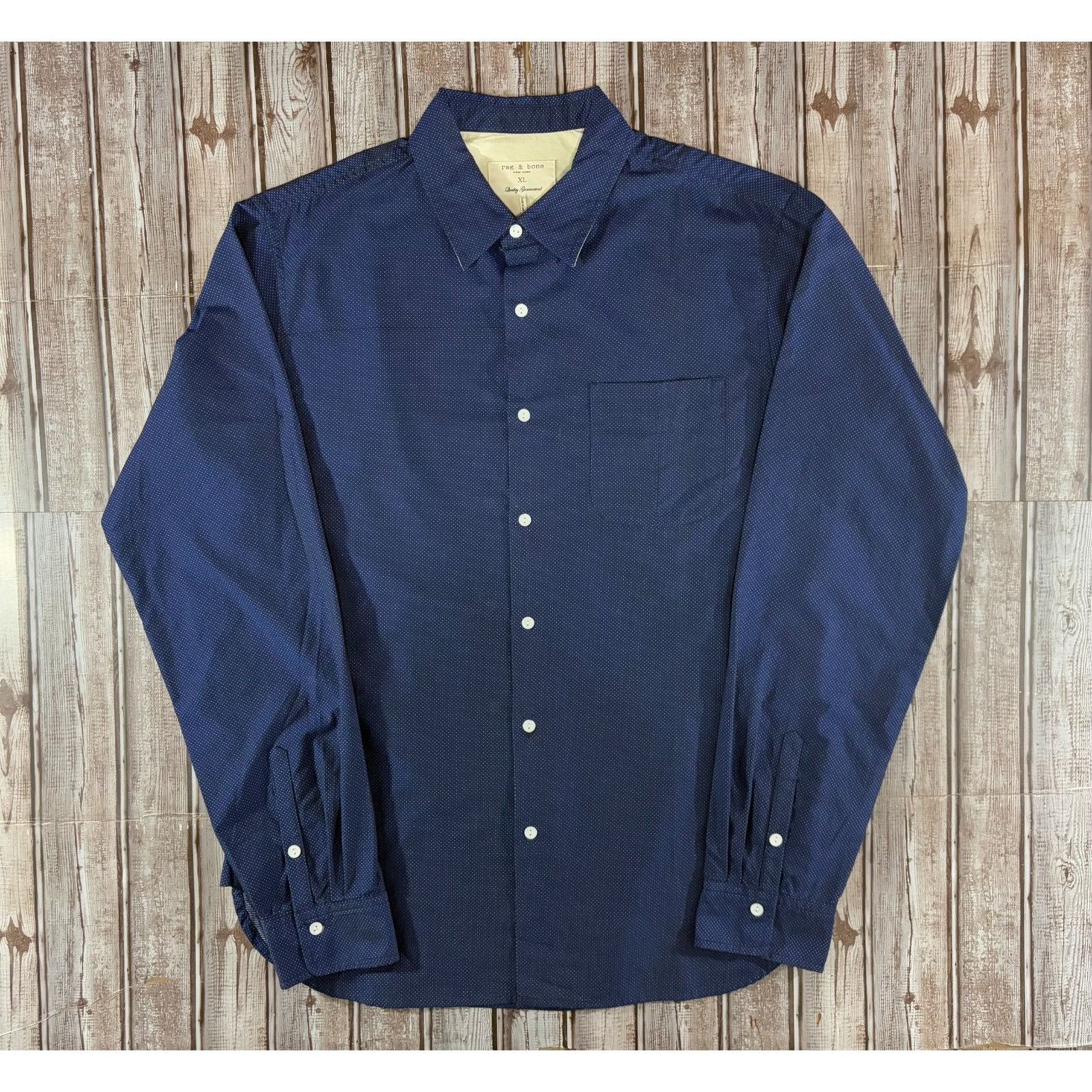 Rag & Bone RAG & BONE beach Shirt size XL color Indigo NWT made in USA Size US XL / EU 56 / 4 - 1 Thumbnail