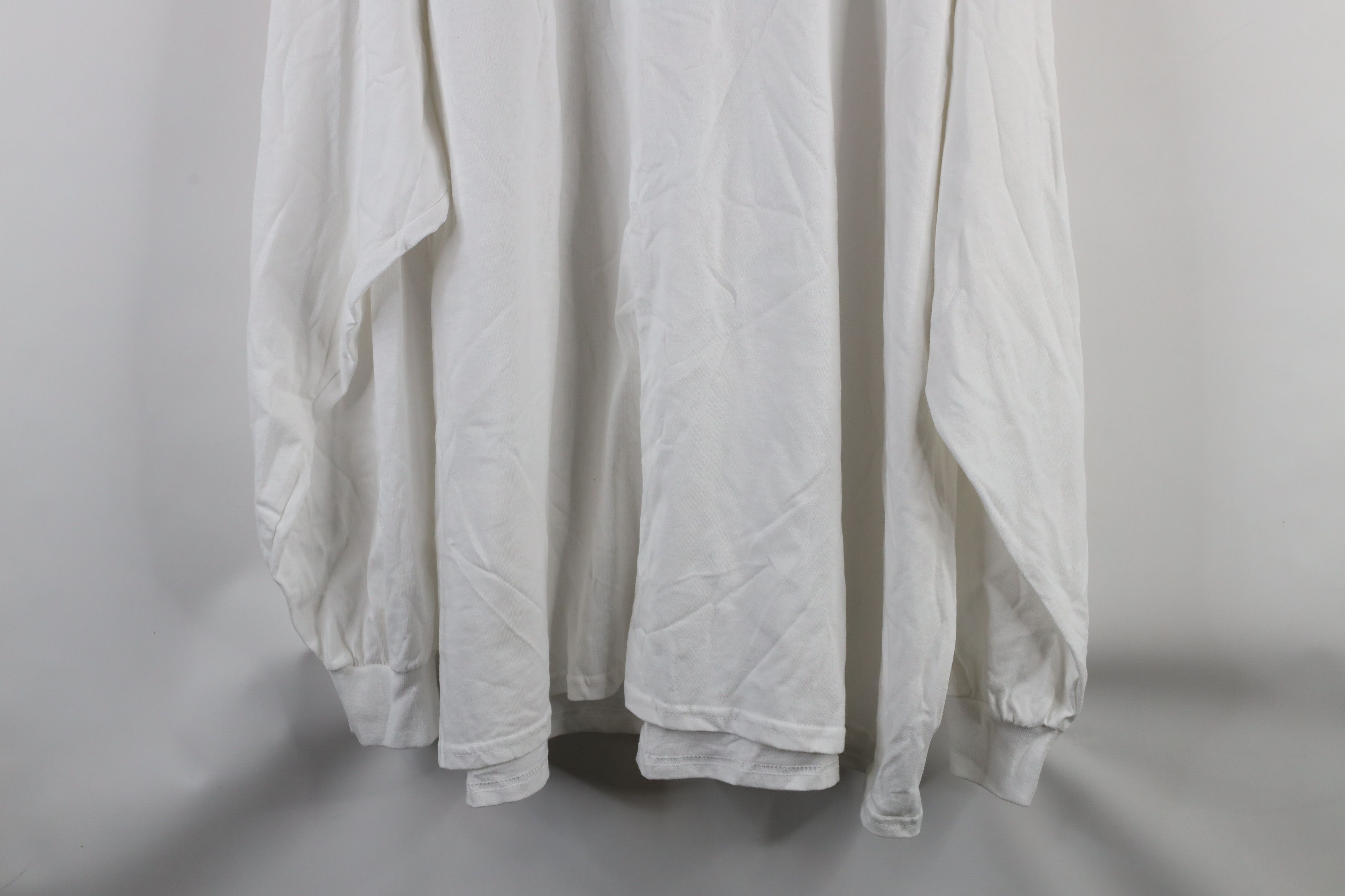 Vintage Vintage 90s Streetwear Long Sleeve T-Shirt White Cotton Size US XXL / EU 58 / 5 - 8 Thumbnail