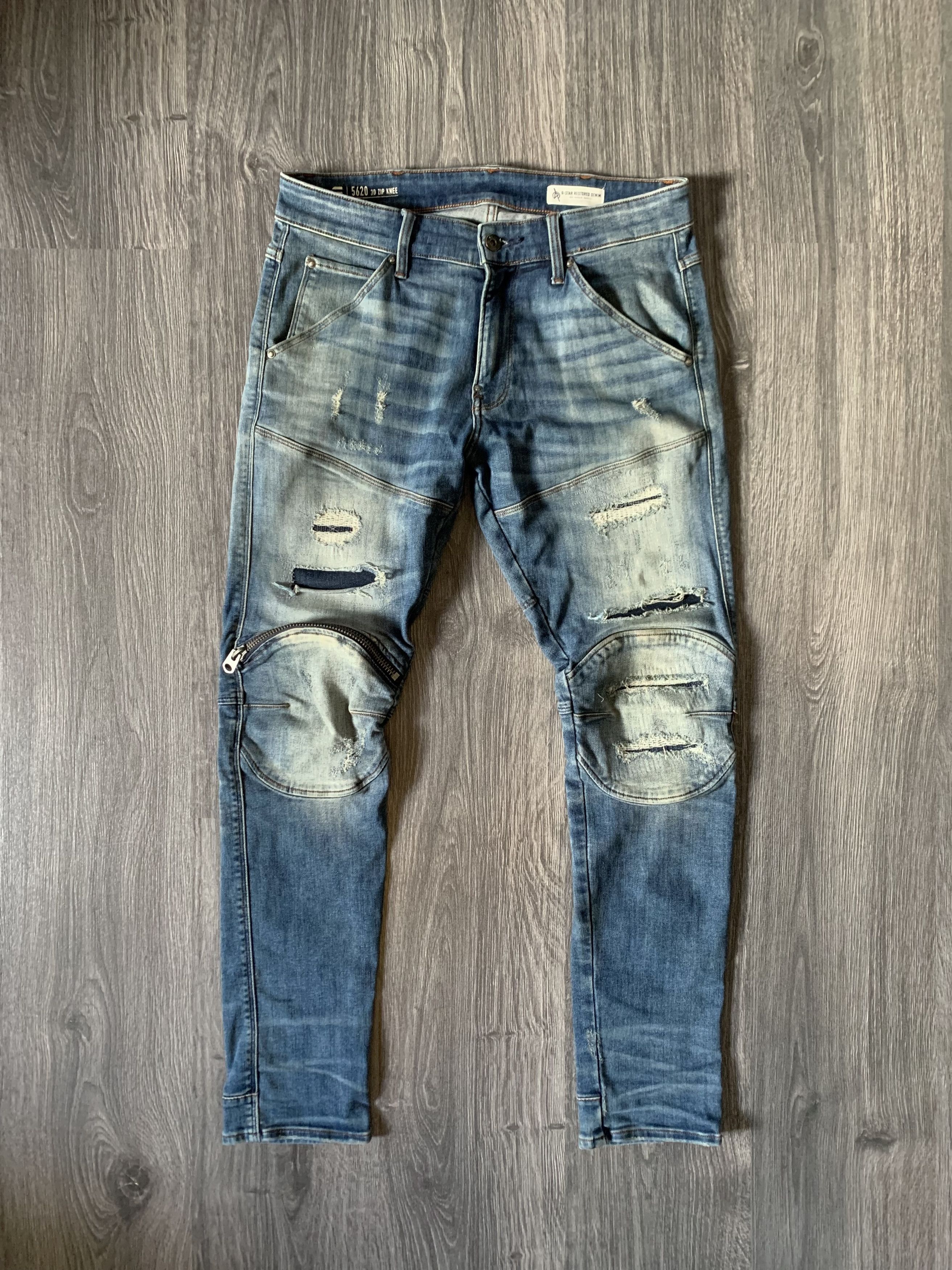 G-Star × Streetwear G-Star raw 5620 Jeans 3D zip knee skinny