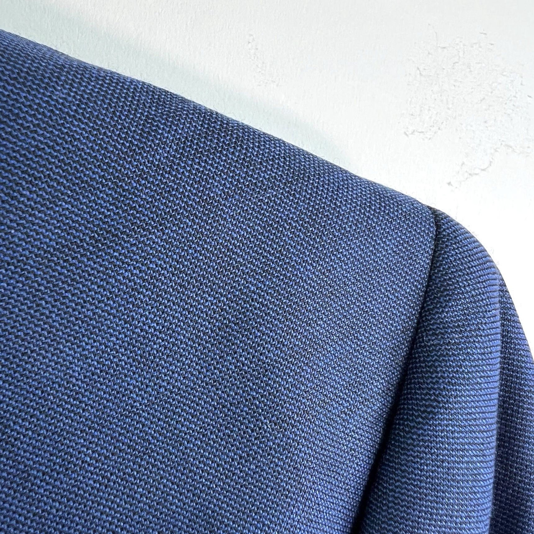 Bonobos Bonobos Men's Blazer Sport Coat Wool Textured Weave 54L Blue Italian Vintage Casual Business Size 54R - 2 Thumbnail