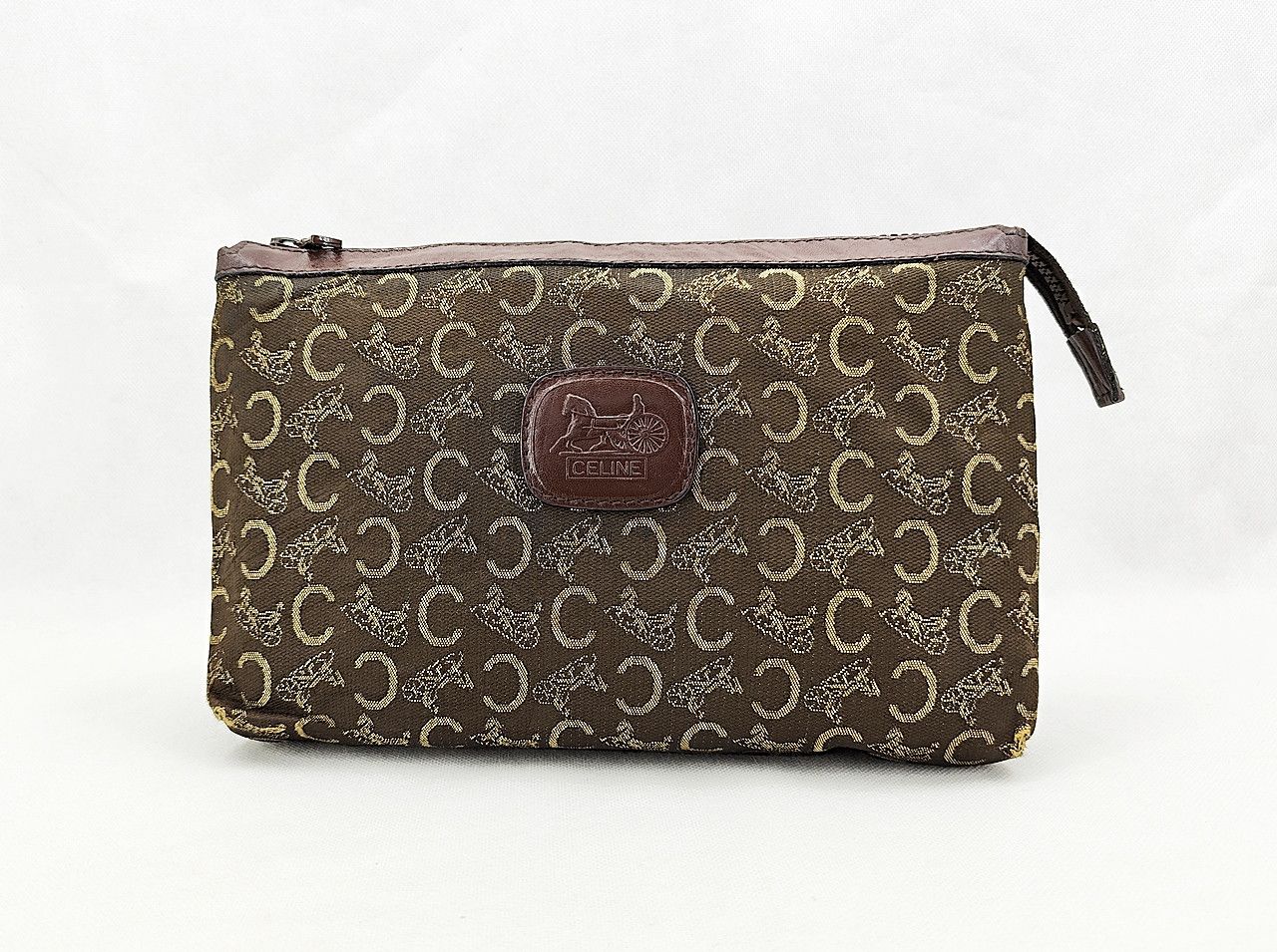 Celine vintage CELINE monogram CC logo textile clutch bag Size ONE SIZE - 4 Thumbnail
