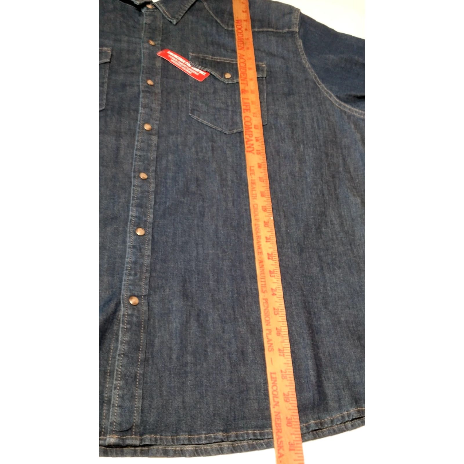 Wrangler VINTAGE Wrangler Western Shirt 3XL Slim Untuck Fit Blue Denim Stretch NEW Rodeo Mens Size US XXL / EU 58 / 5 - 6 Thumbnail