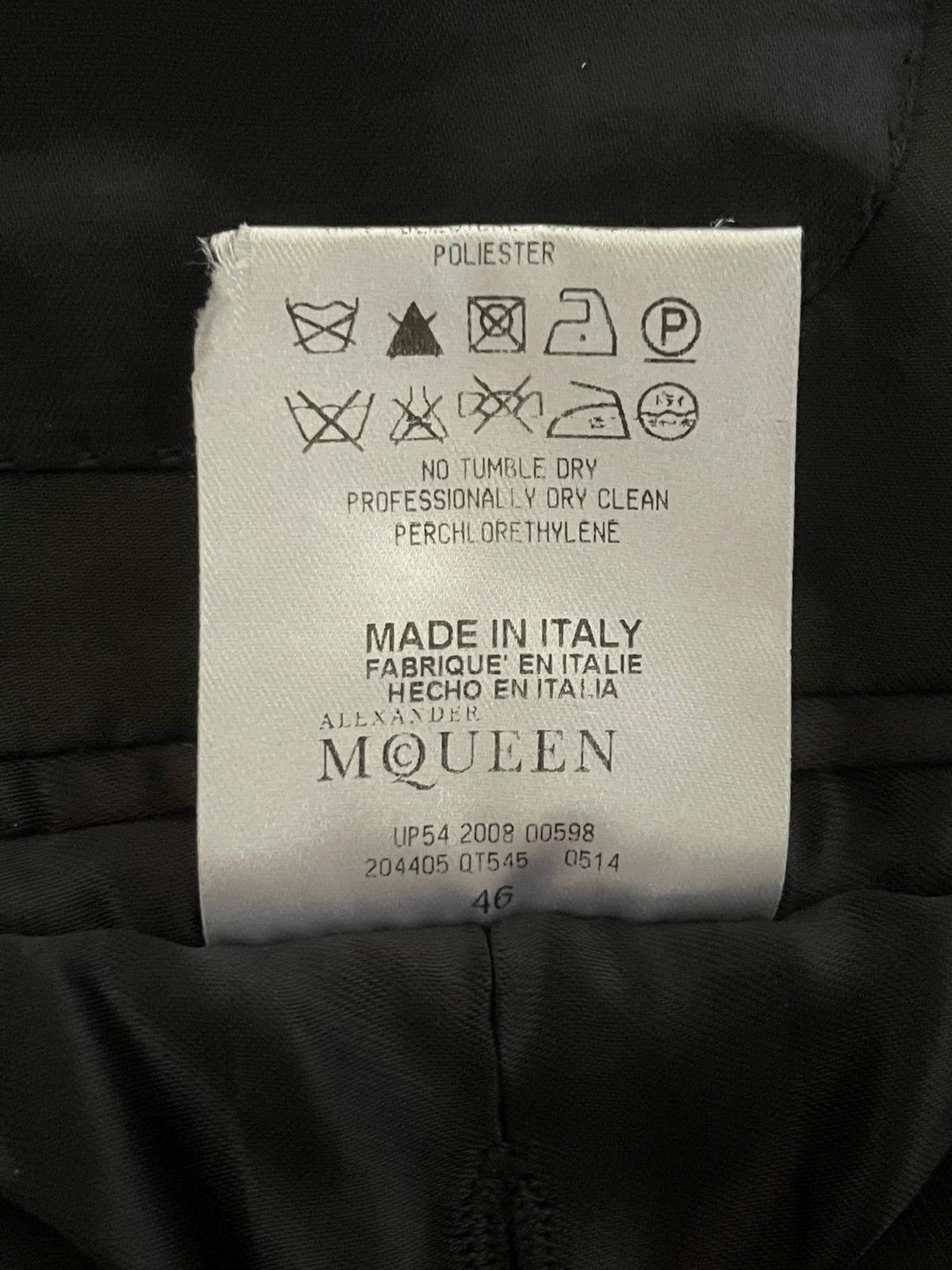 Alexander McQueen Alexander McQueen Lee McQueen F/W08 Runway Jacket 46 Size 46R - 8 Thumbnail
