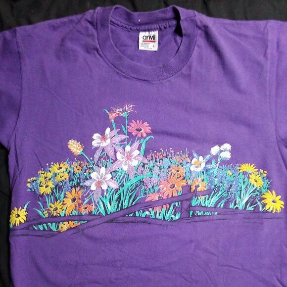 Vintage Vintage 90s Lifestyles Meadow Wildflowers Prairie T-Shirt Size US L / EU 52-54 / 3 - 1 Thumbnail