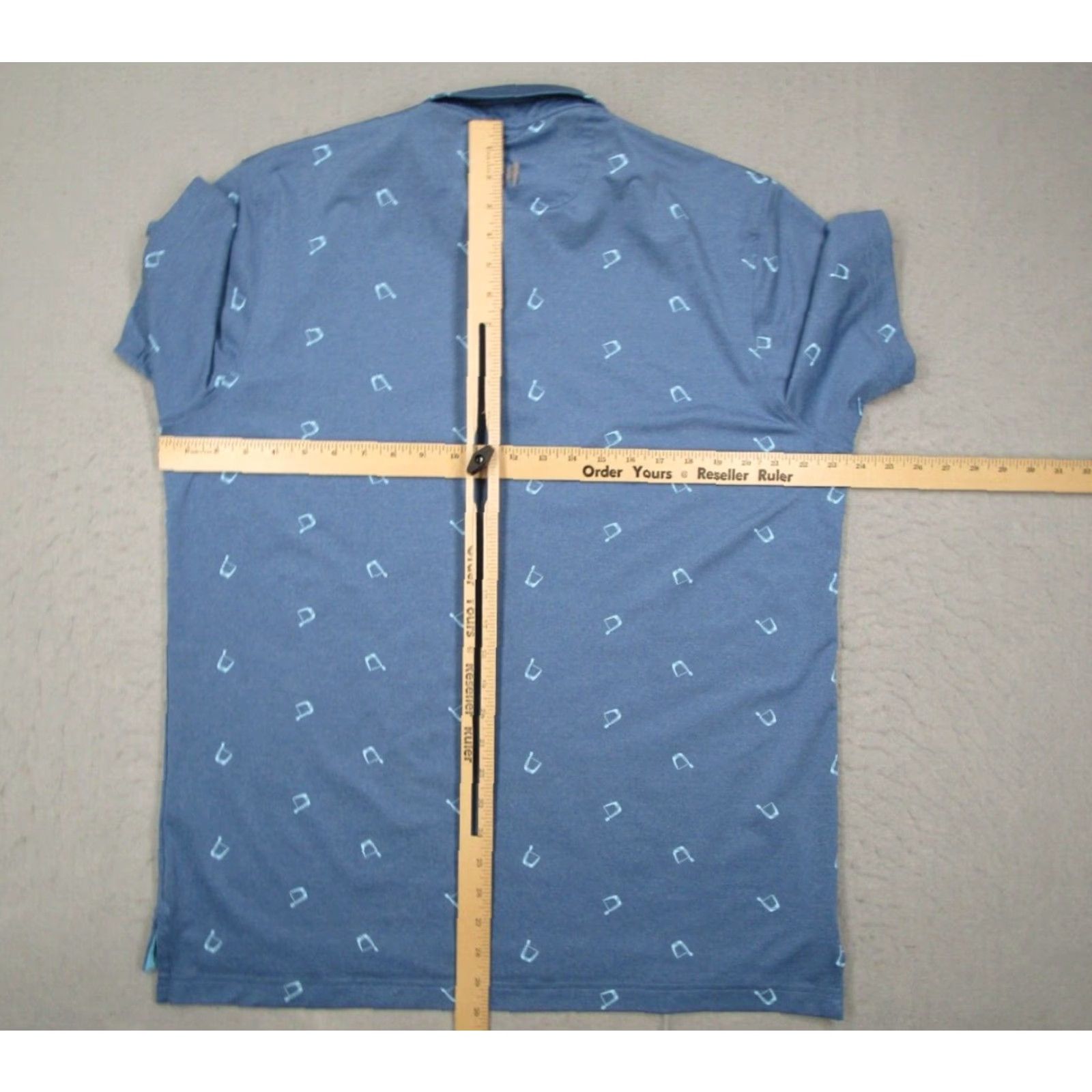 johnnie-O johnnie-O Shirt Men Large Blue Performance Final Polo AOP Cocktail Seahorse Golf Size US L / EU 52-54 / 3 - 7 Thumbnail