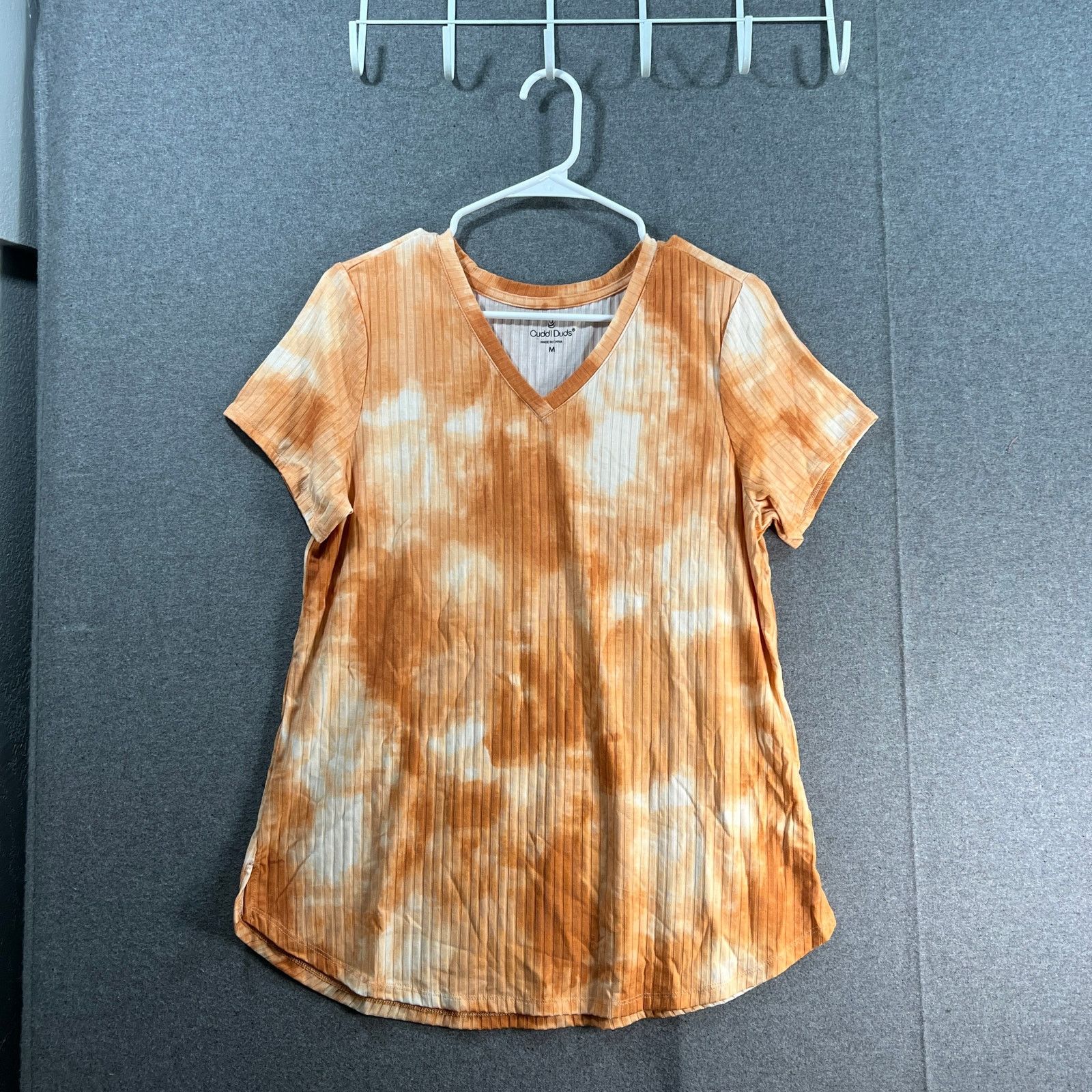 Other Cuddl Duds Wide Rib V-Neck Tee w/ Side Slits Ochre Size M / US 6-8 / IT 42-44 - 1 Thumbnail