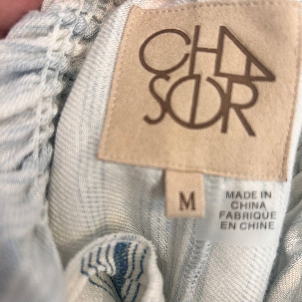 Chaser Brand Women's Chaser Shorts Size M White Blue Striped Size 30" / US 8 / IT 44 - 8 Thumbnail