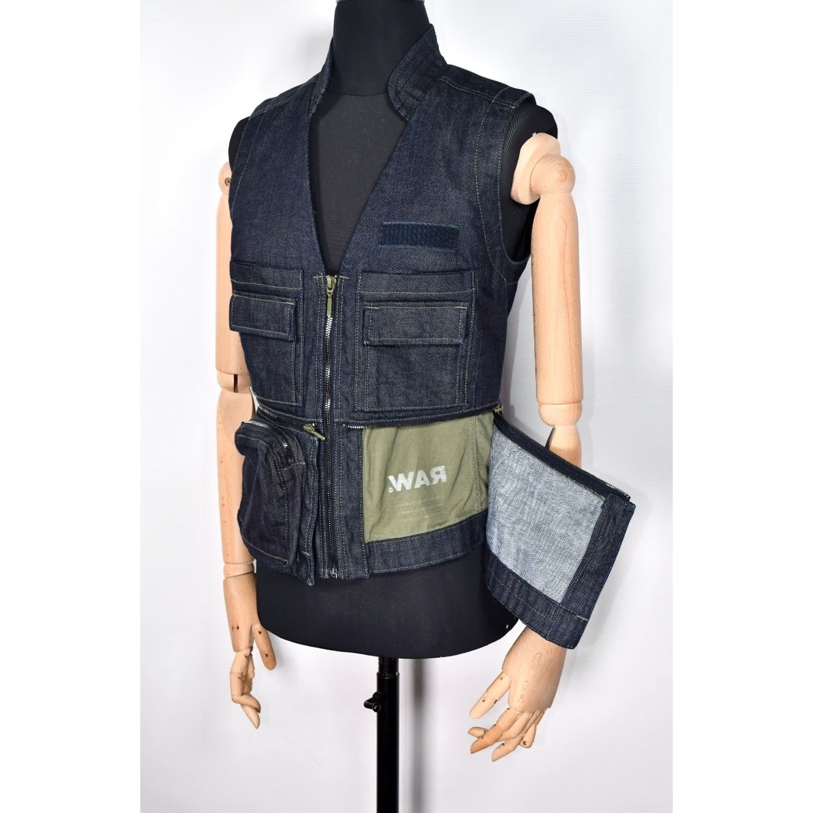 G-Star G-Star Raw Research GSRR Hito Waistcoat Urabb Denim Rinsed Women's Size S Blue Vest Tank Top Vintage N/A Size S / US 4 / IT 40 - 6 Thumbnail