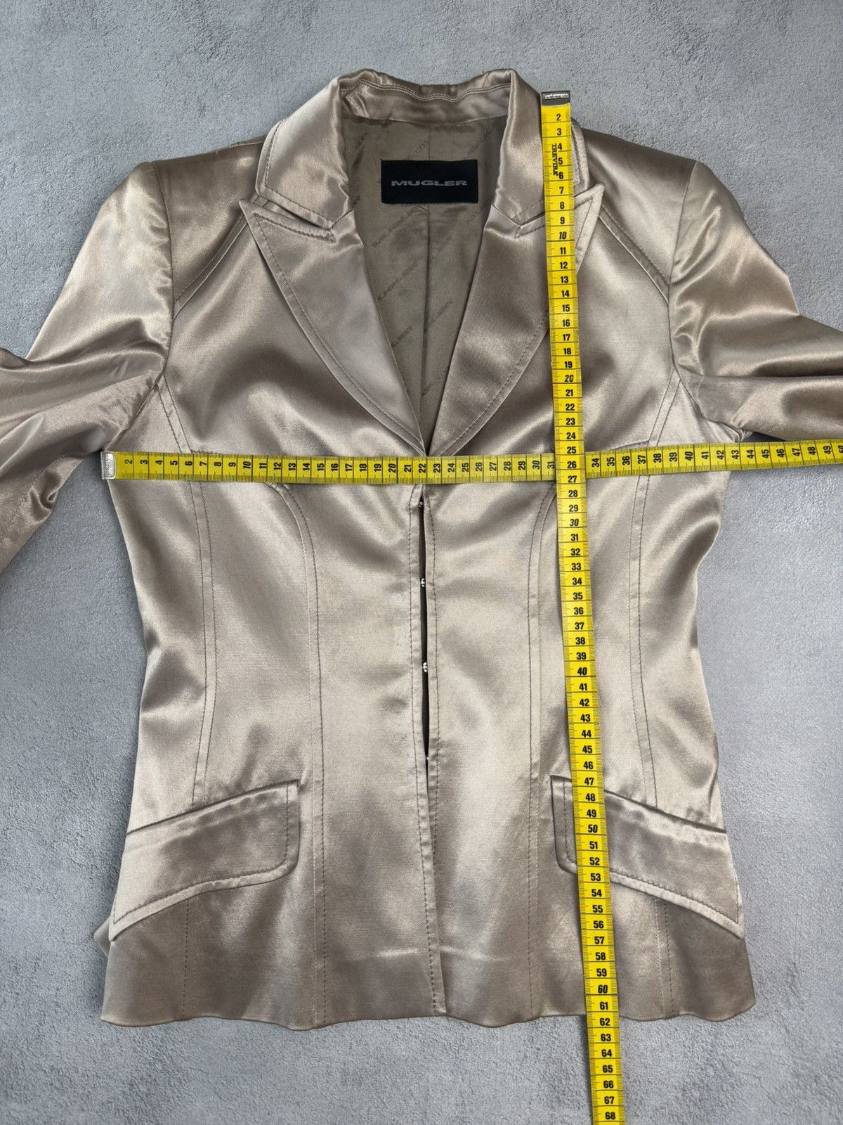 Mugler Vintage MUGLER Acetate Cotton Tailored Corseted Blazer Size M / US 6-8 / IT 42-44 - 12 Thumbnail