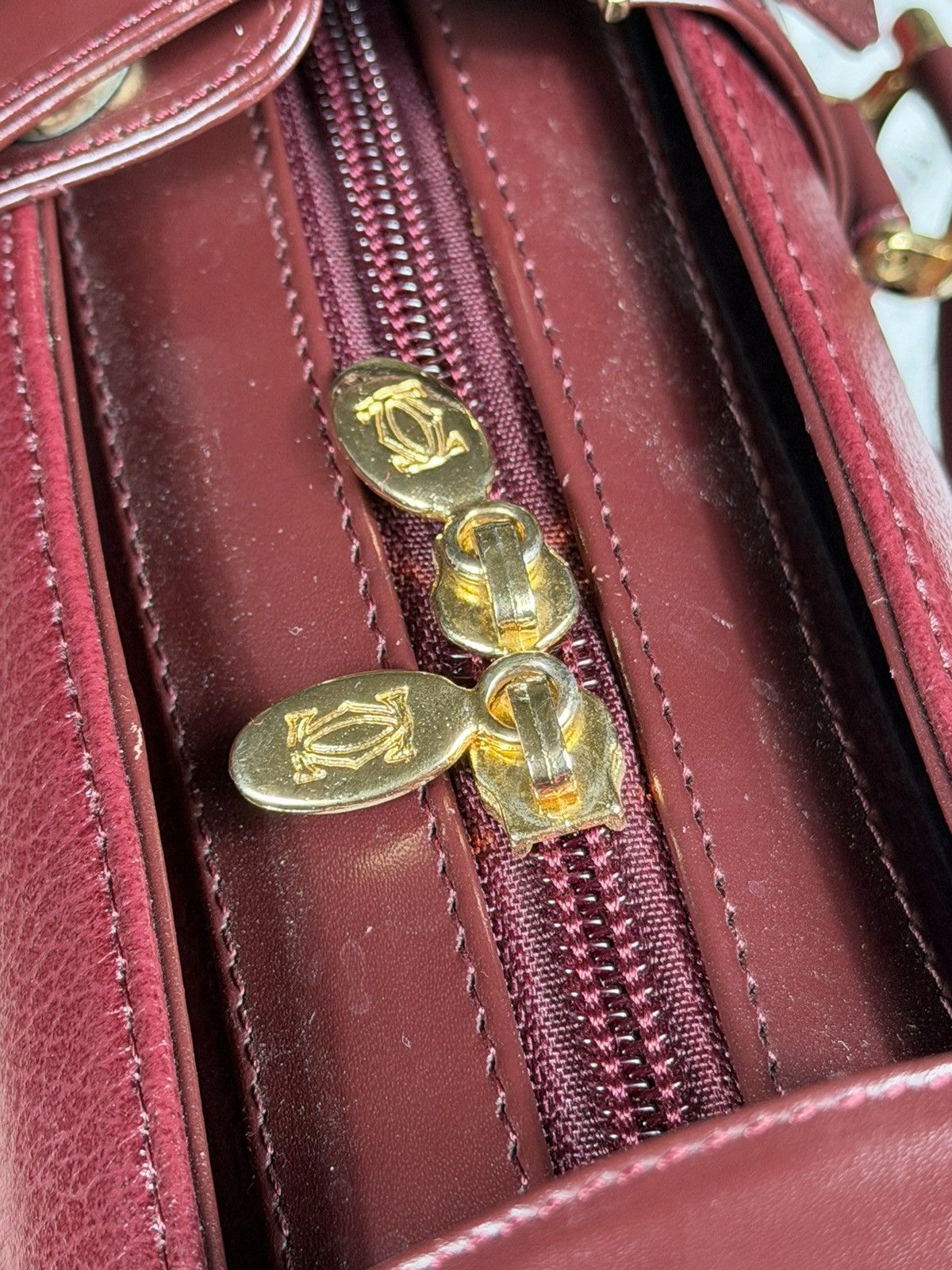 Cartier Cartier Logo Leather hand bag Size ONE SIZE - 10 Thumbnail