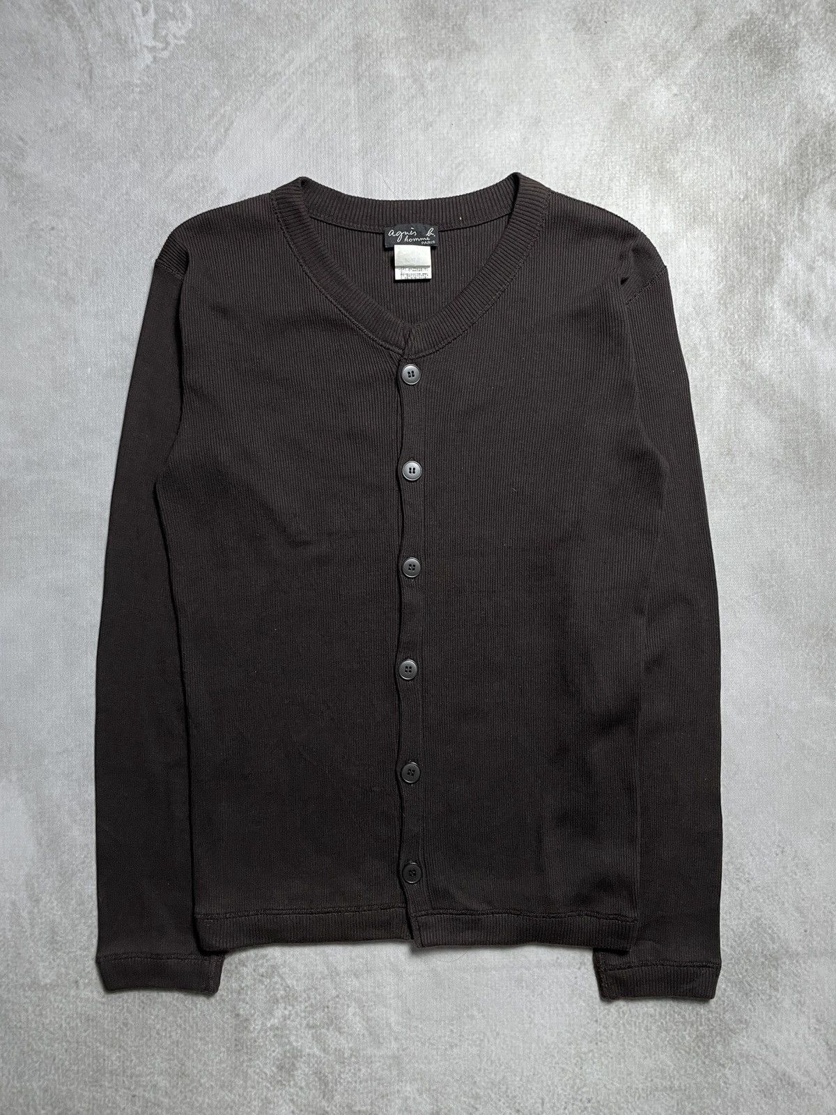 agnes b. Agnes.b Homme Cutton Rib Knit Cardigan Shirt Size US M / EU 48-50 / 2 - 1 Thumbnail