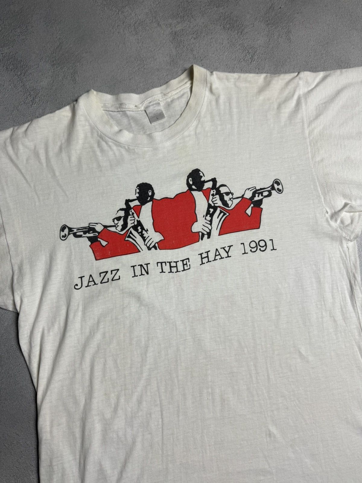 Band Tees Vintage Jazz In The Hay 1991 Festival T-Shirt Size US L / EU 52-54 / 3 - 3 Thumbnail