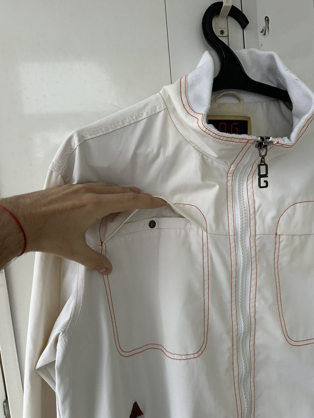 Dolce & Gabbana × Vintage Vintage Dolce Gabbana Nylon White Jacket Y2K Fit Size US L / EU 52-54 / 3 - 12 Thumbnail