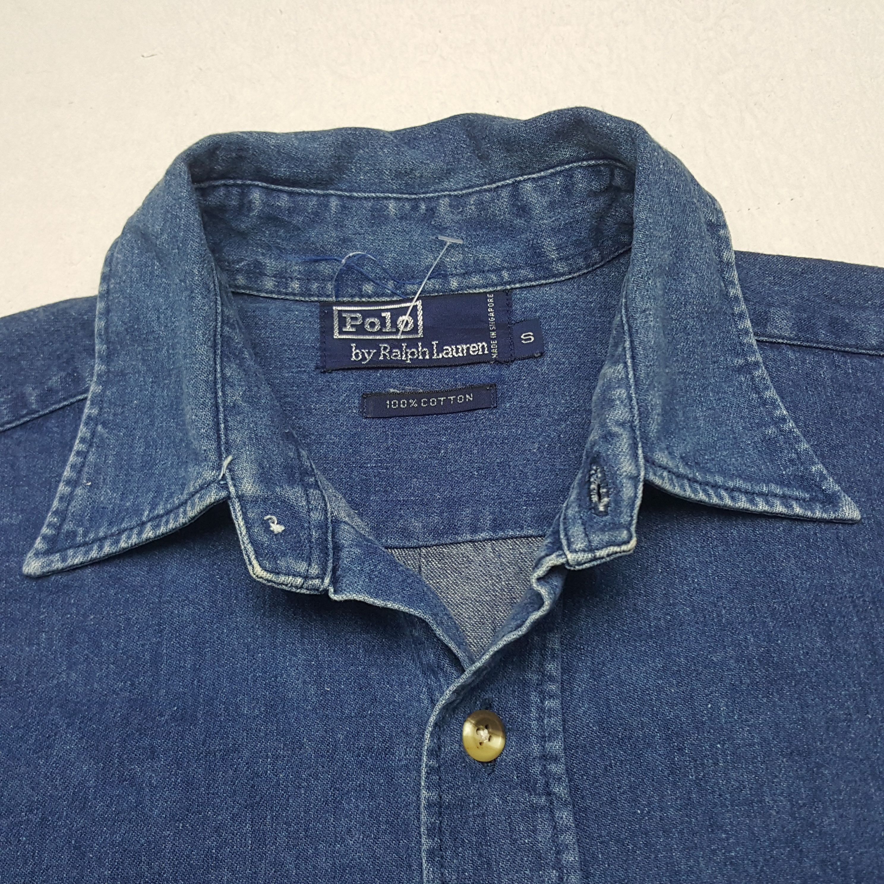 Polo Ralph Lauren × Vintage Vintage Polo Ralph Lauren Denim Button Up Shirt Size US M / EU 48-50 / 2 - 4 Thumbnail