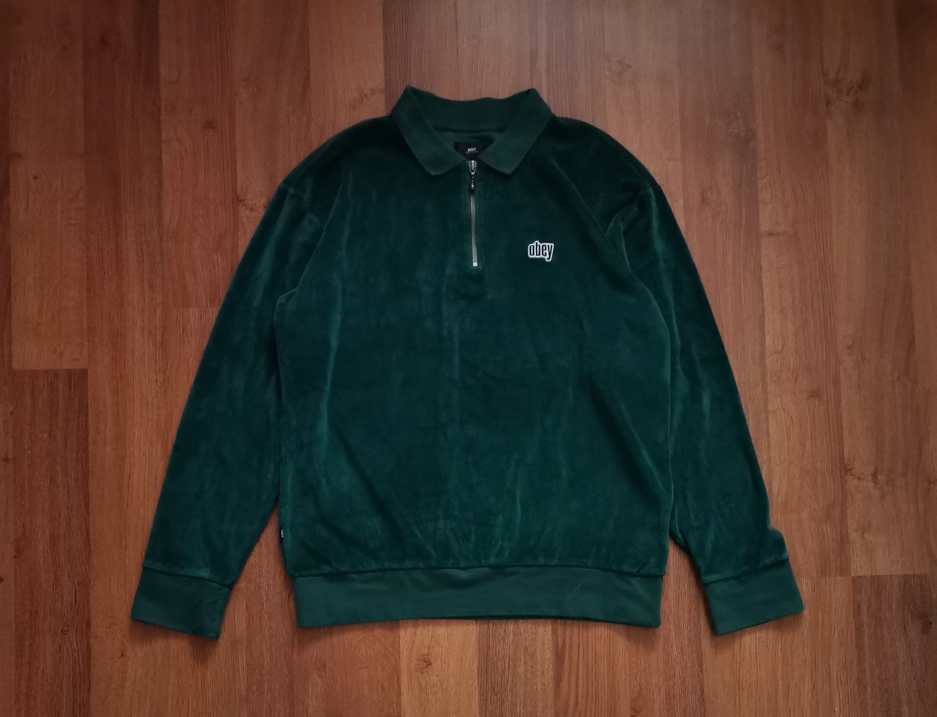 Obey Obey Velour Quarter Zip L/S Polo Size US S / EU 44-46 / 1 - 1 Thumbnail