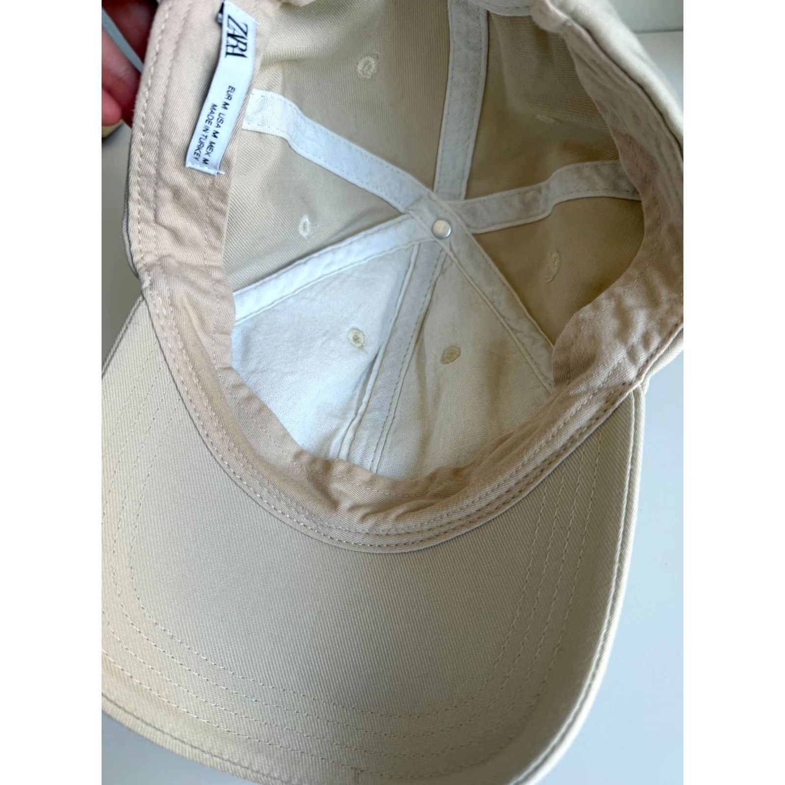 Zara ZARA BASEBALL HAT M LIGHT TAN SZ Size ONE SIZE - 3 Thumbnail