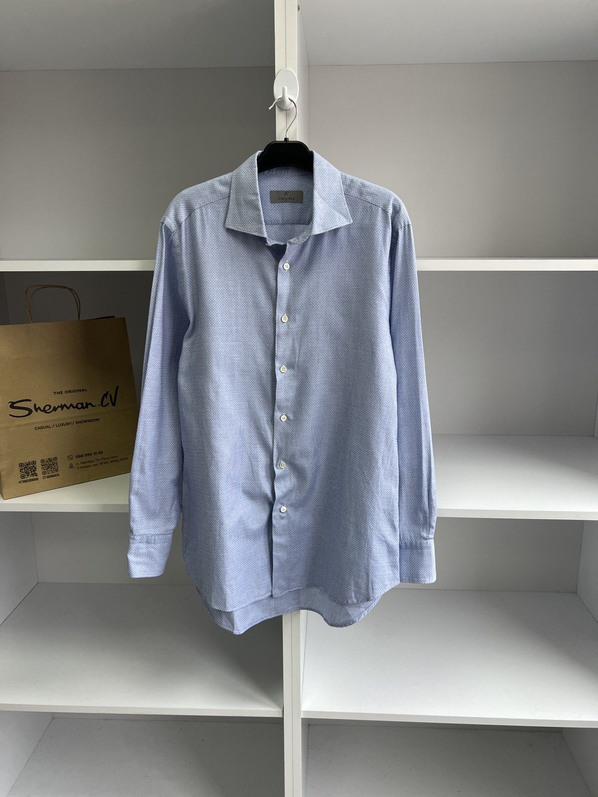 Canali × Designer × Vintage Vintage Canali Luxury Old Money style Button Up Shirt Size US M / EU 48-50 / 2 - 3 Thumbnail