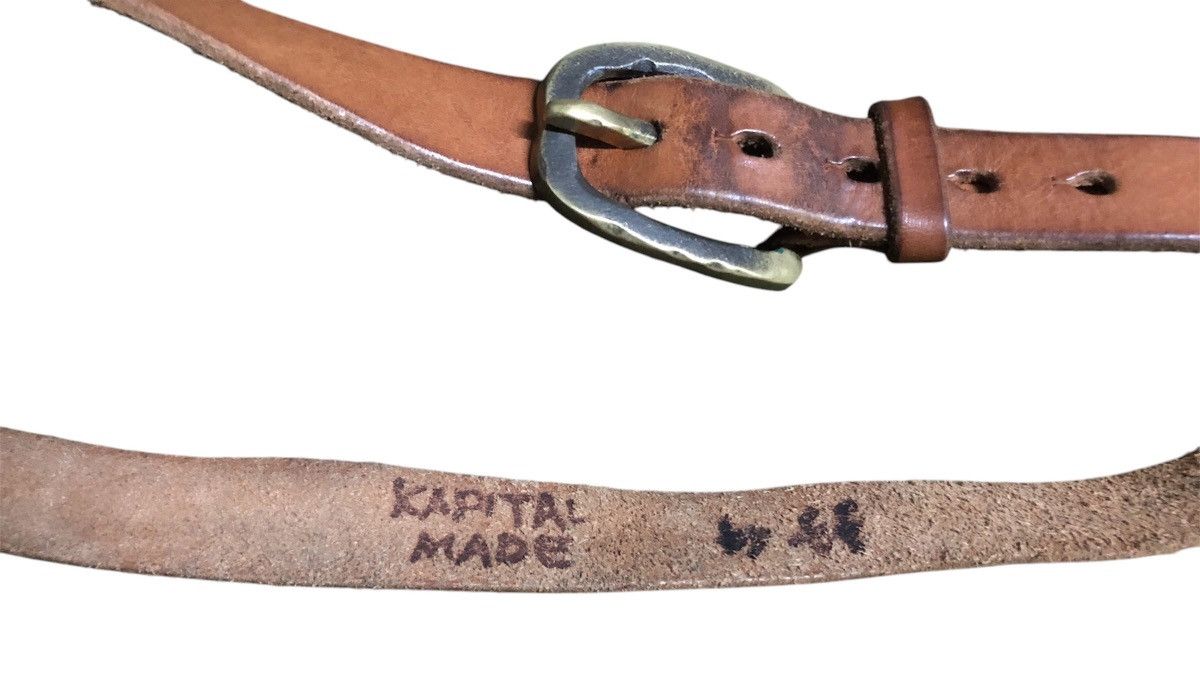 Kapital × Kapital Kountry Kapital Leather Belt Solid Brass Buckle Belt Size ONE SIZE - 10 Thumbnail