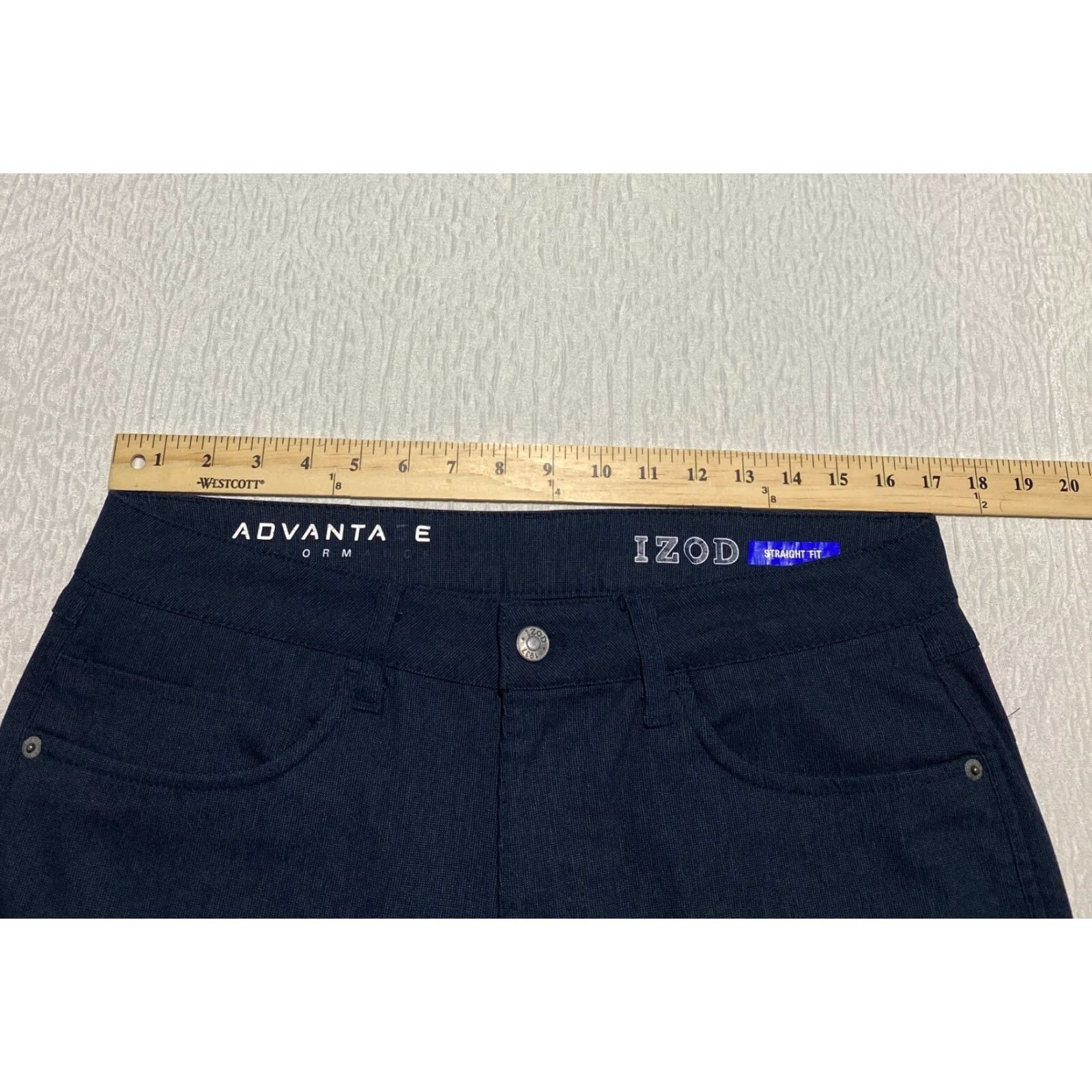 Izod IZOD Advantage Performance Pants Men Blue 32×34 Chino Straight Fit Regular Size 32 34 Inseam 34 Button Zip shirt? Size US 32 / EU 48 - 4 Thumbnail