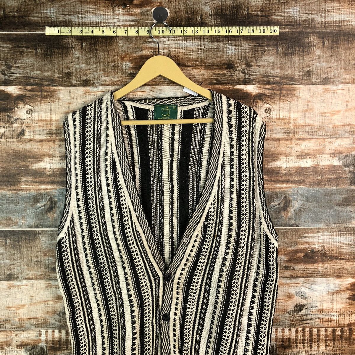 The Masters Masters knitwear Cardigan Vest like coogi #A2303 Size US L / EU 52-54 / 3 - 2 Thumbnail