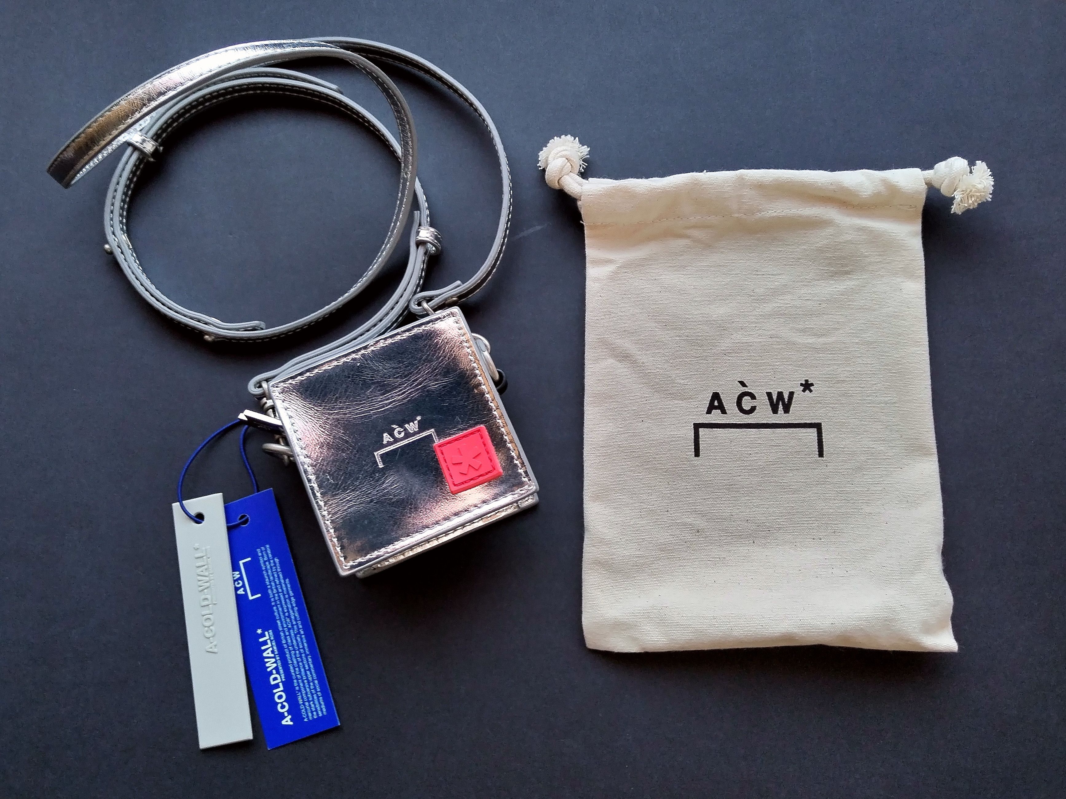 A-COLD-WALL* Silver square coin pouch Size ONE SIZE - 1 Thumbnail
